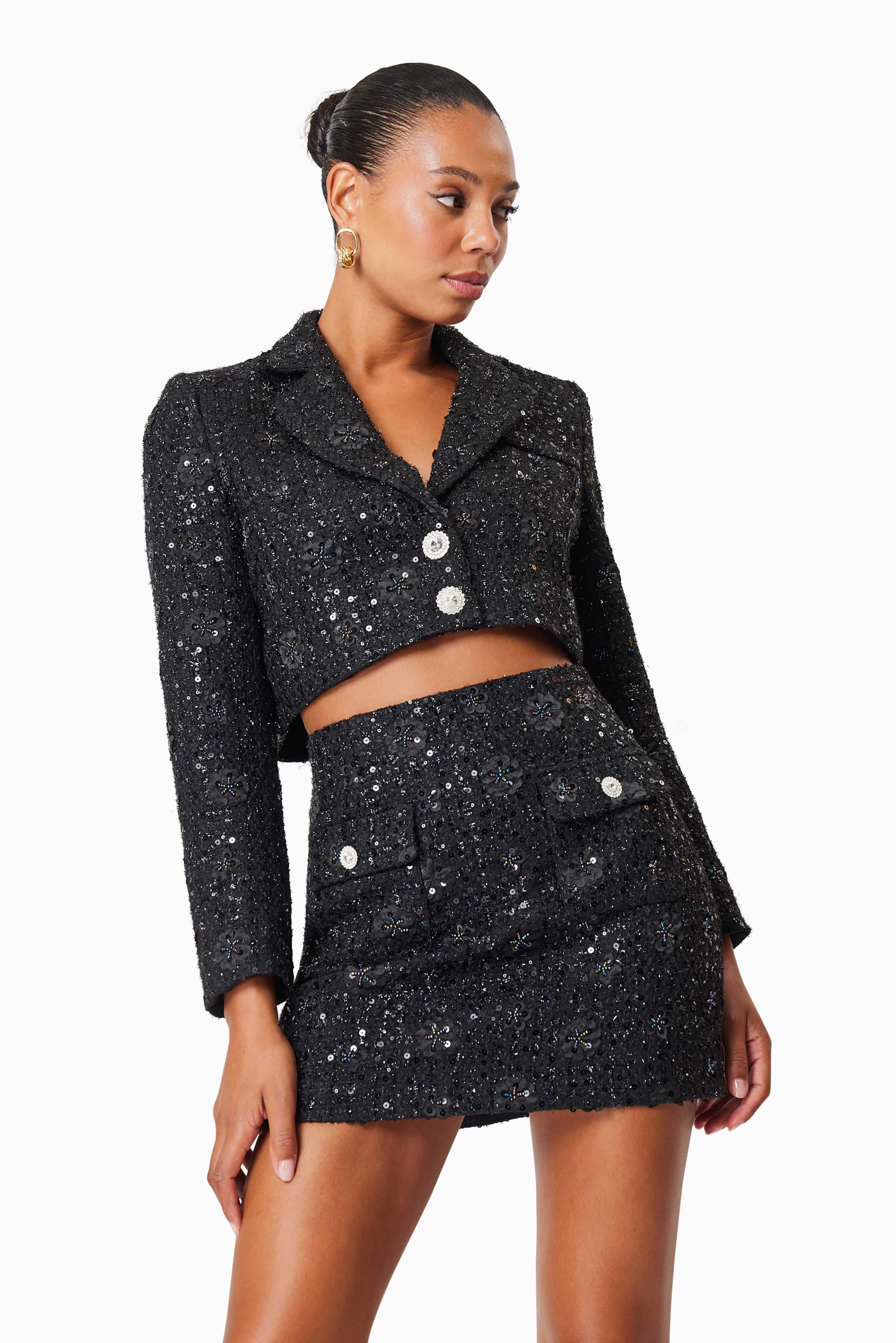 Adeline Mini Two Piece Set In Black - Image 2
