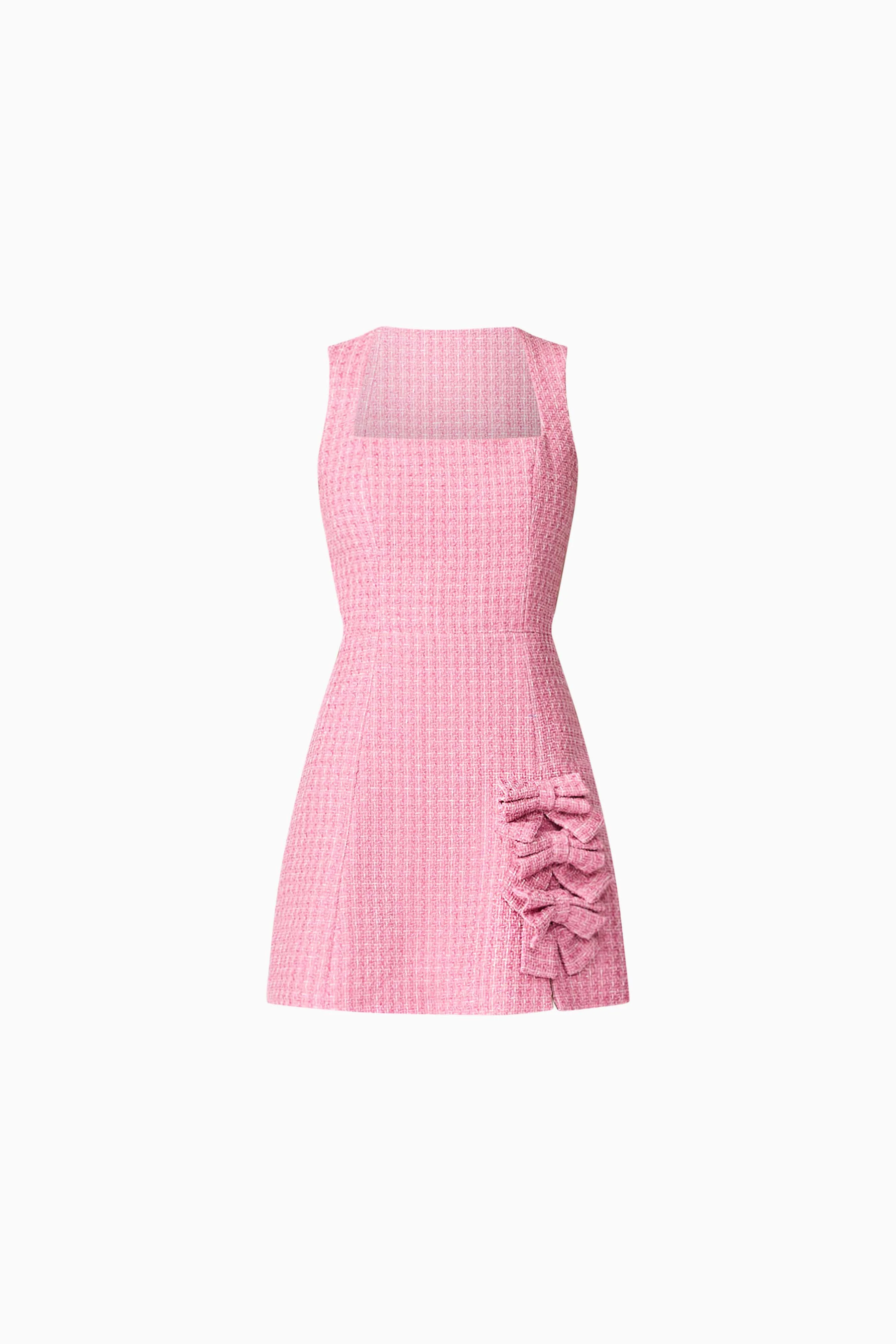 Alia A Line Mini Dress in Pink - Image 7