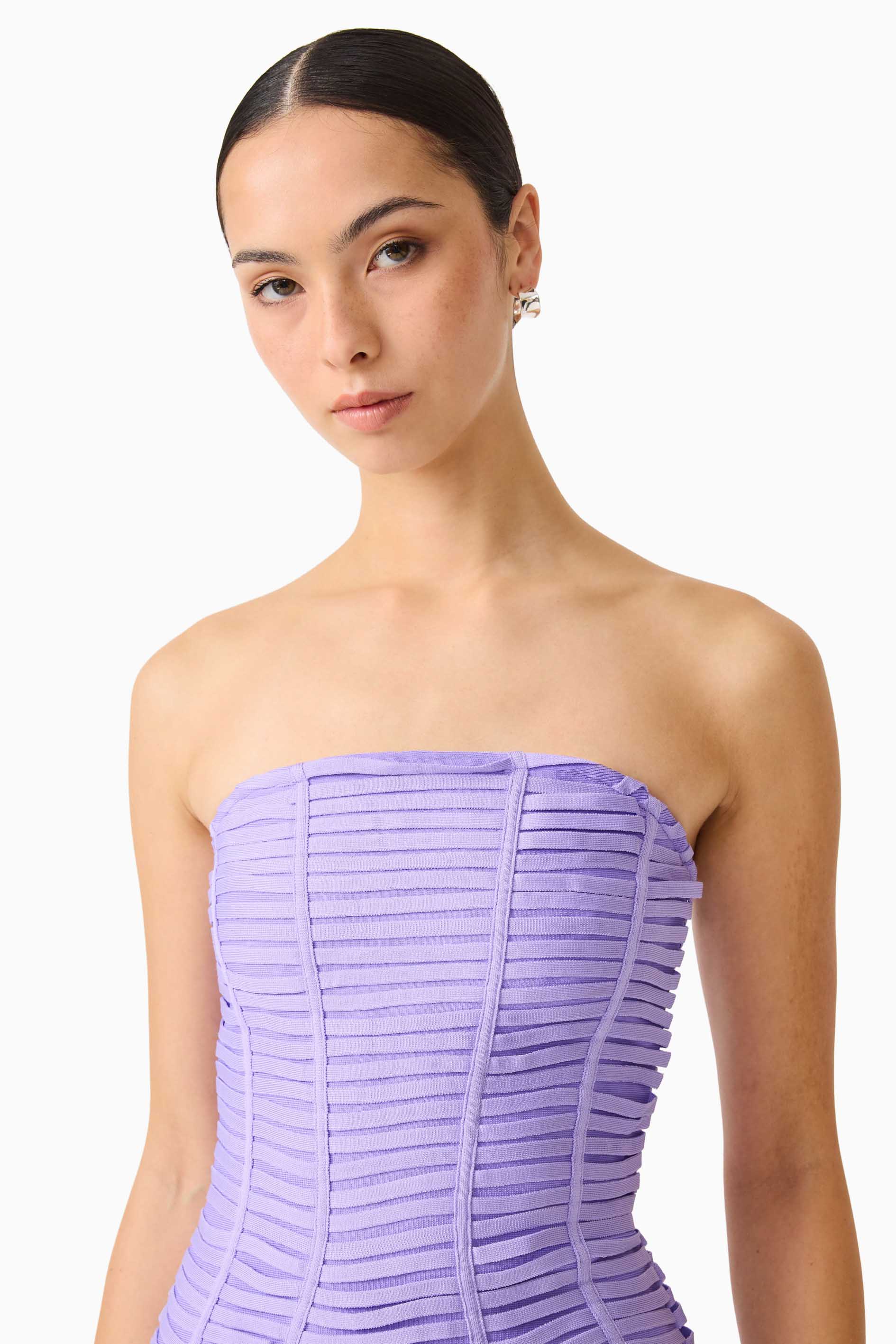 Alya Strapless Mini Dress in Purple - Image 8