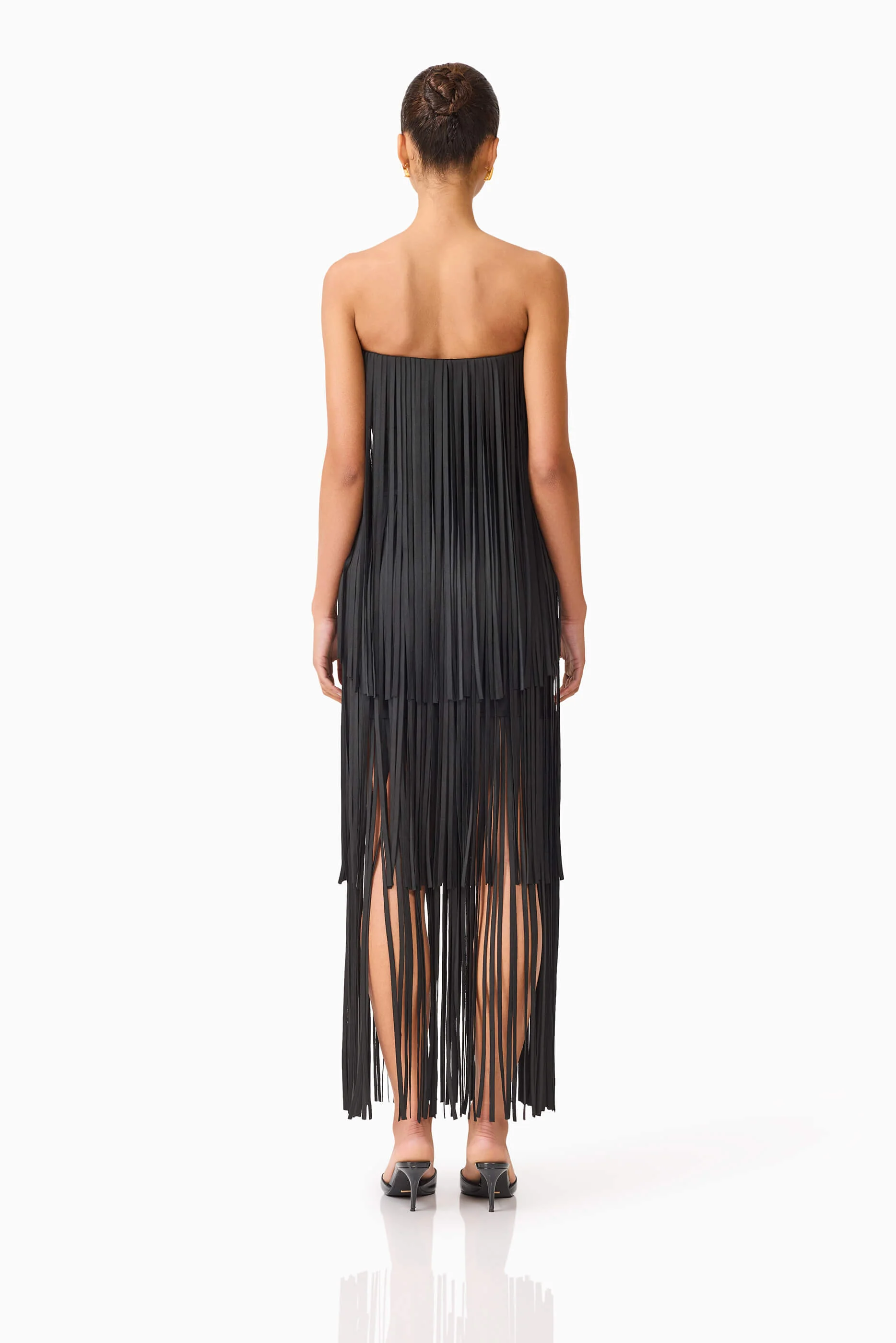 Alya Tiered Maxi Dress in Black - Image 7