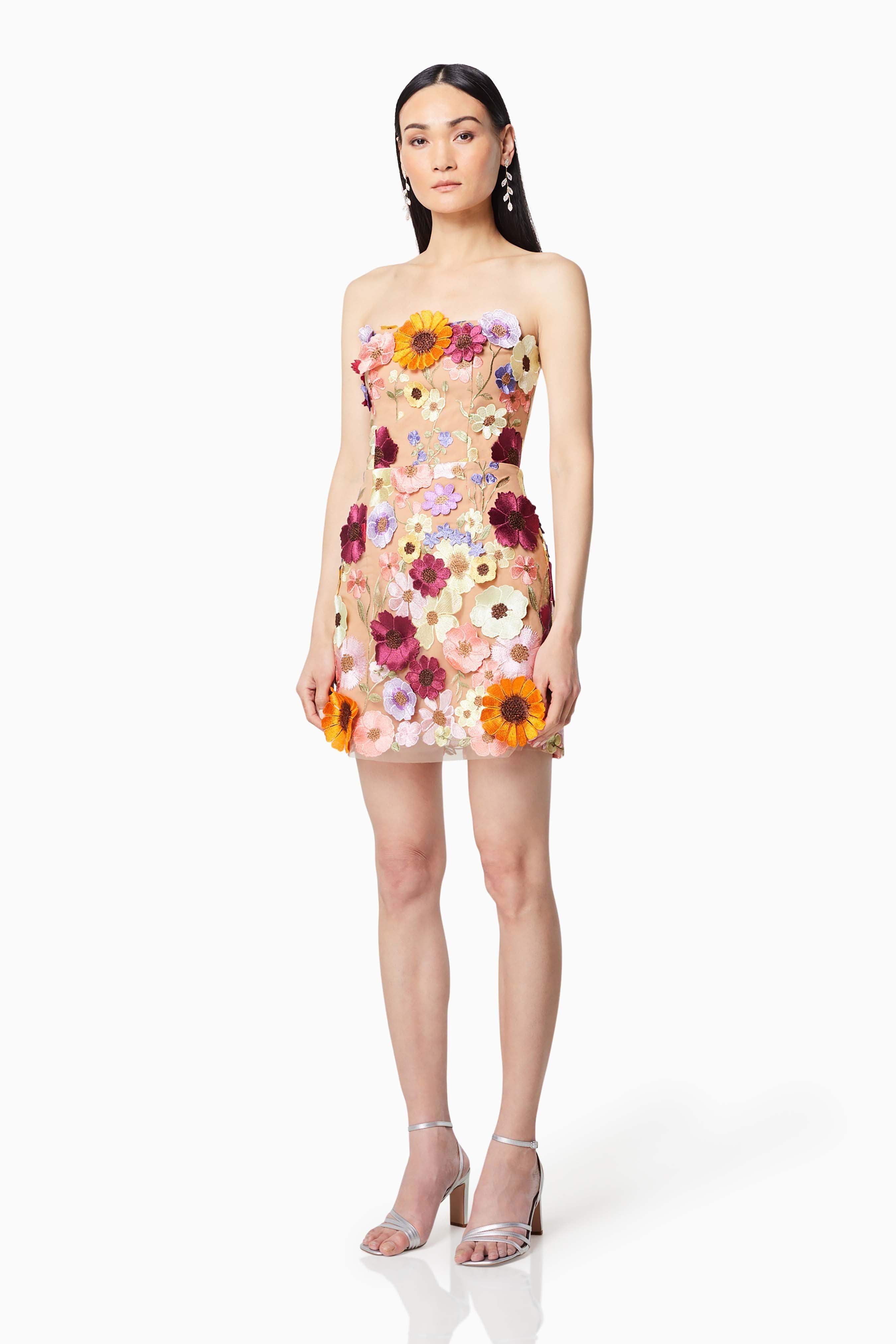 Arabella Strapless Mini Dress In Pink - Image 3