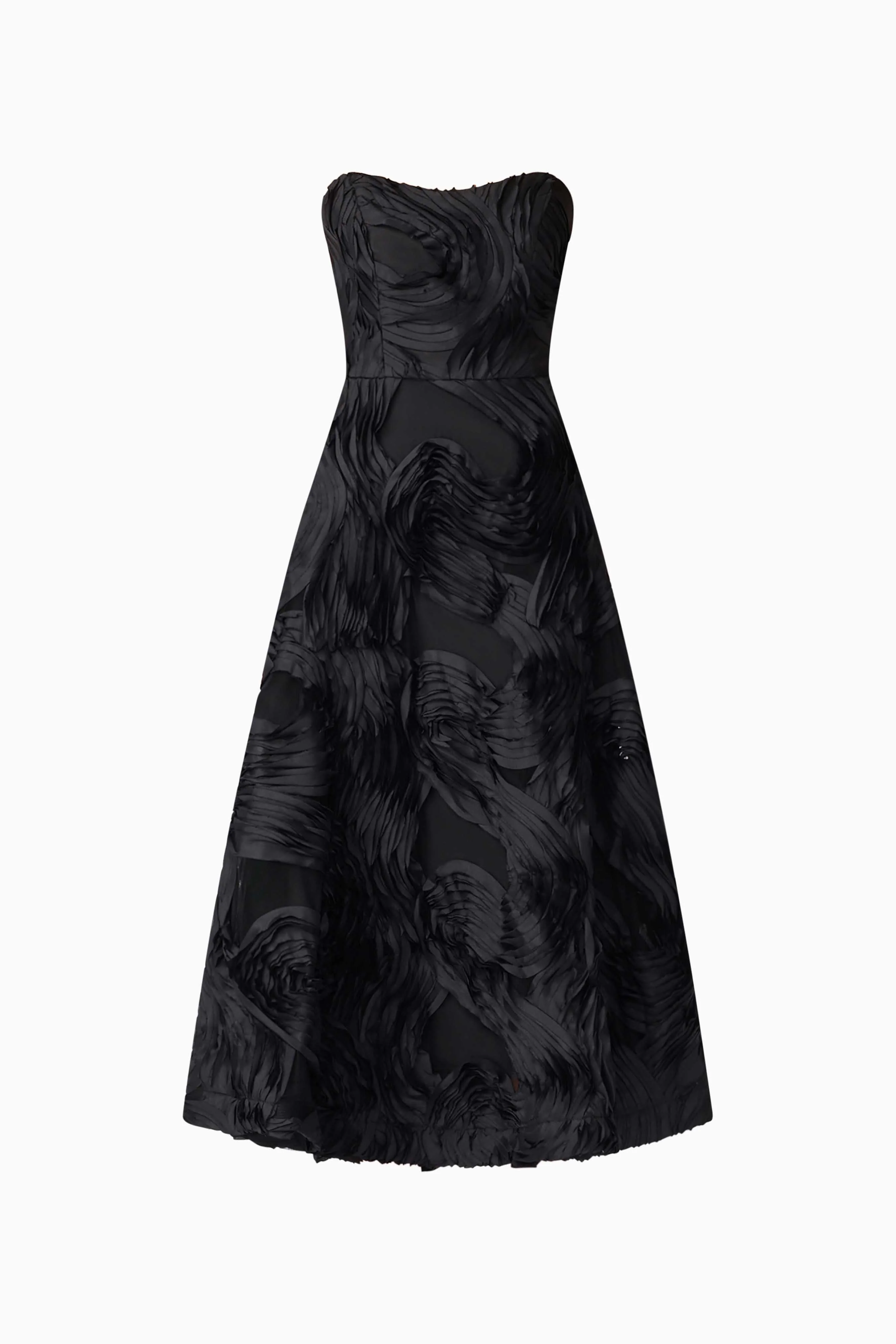 Asher Sweetheart Midi Dress in Black - Image 7