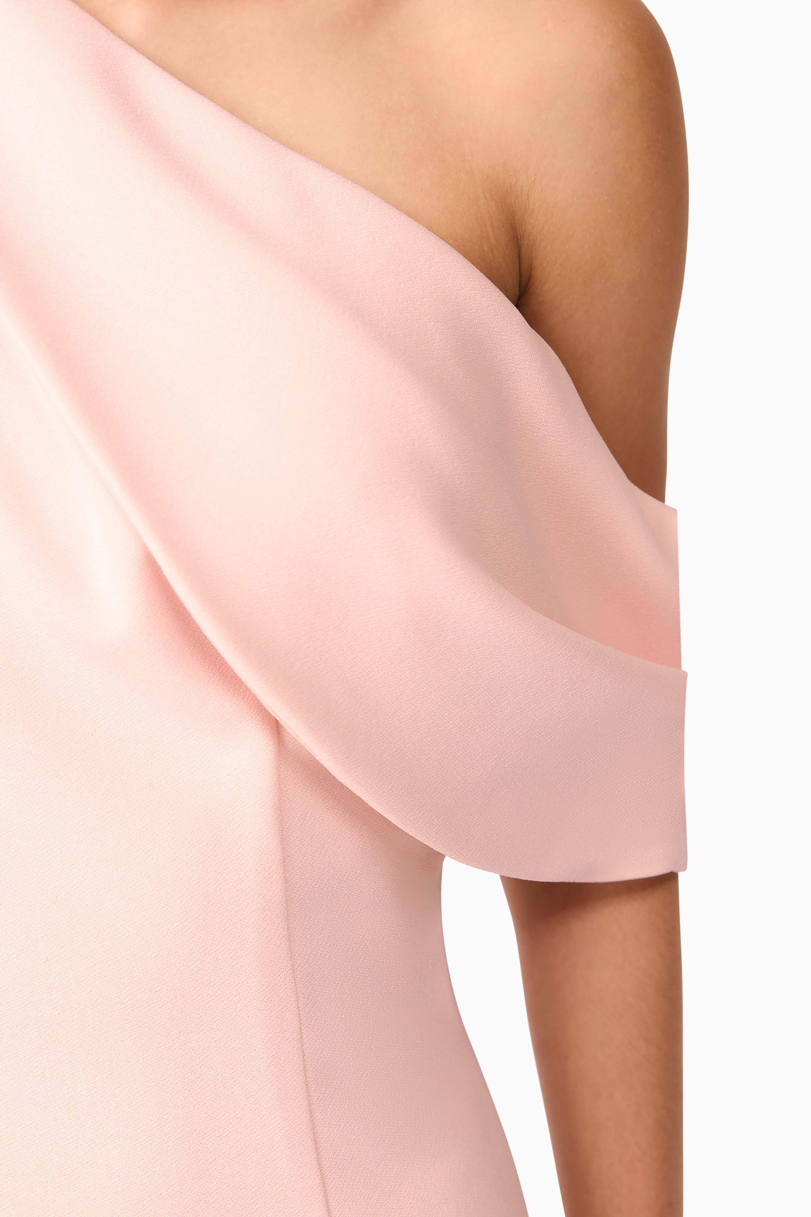 Ava Asymmetrical Mini Dress in Pink - Image 8