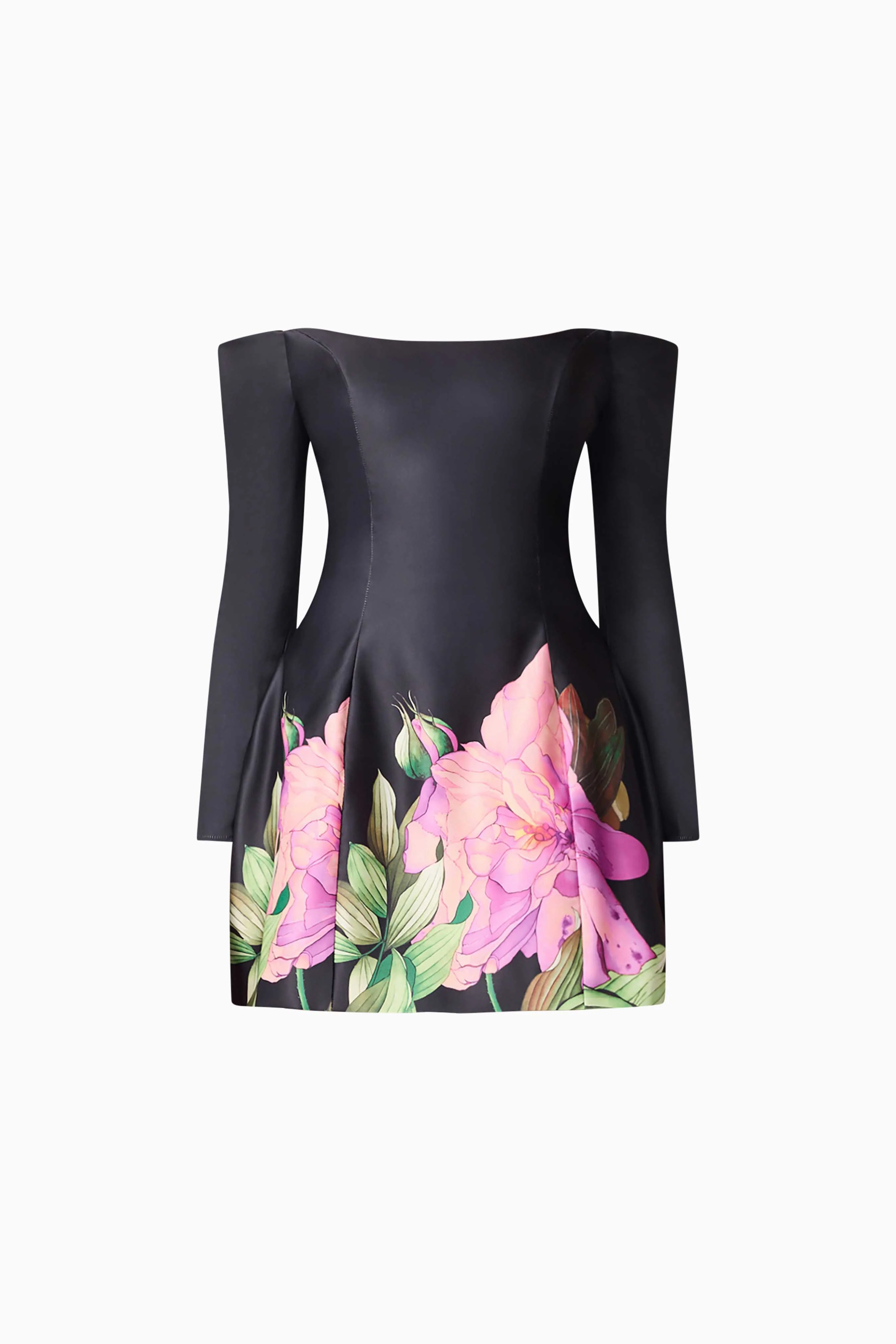 Azelie Off The Shoulder Mini Dress in Black - Image 6