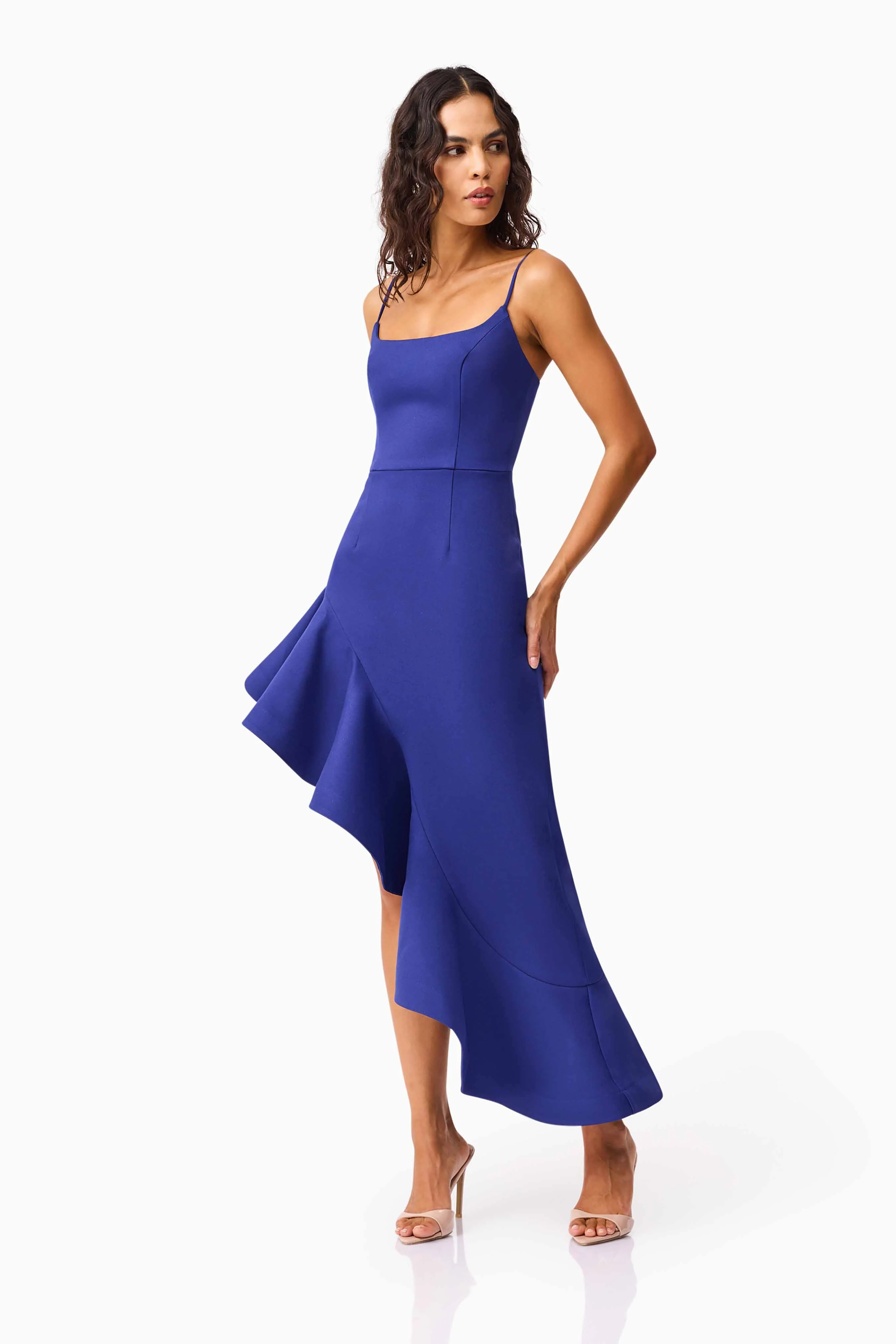 Beatrix Asymmetrical Gown in Blue - Image 5