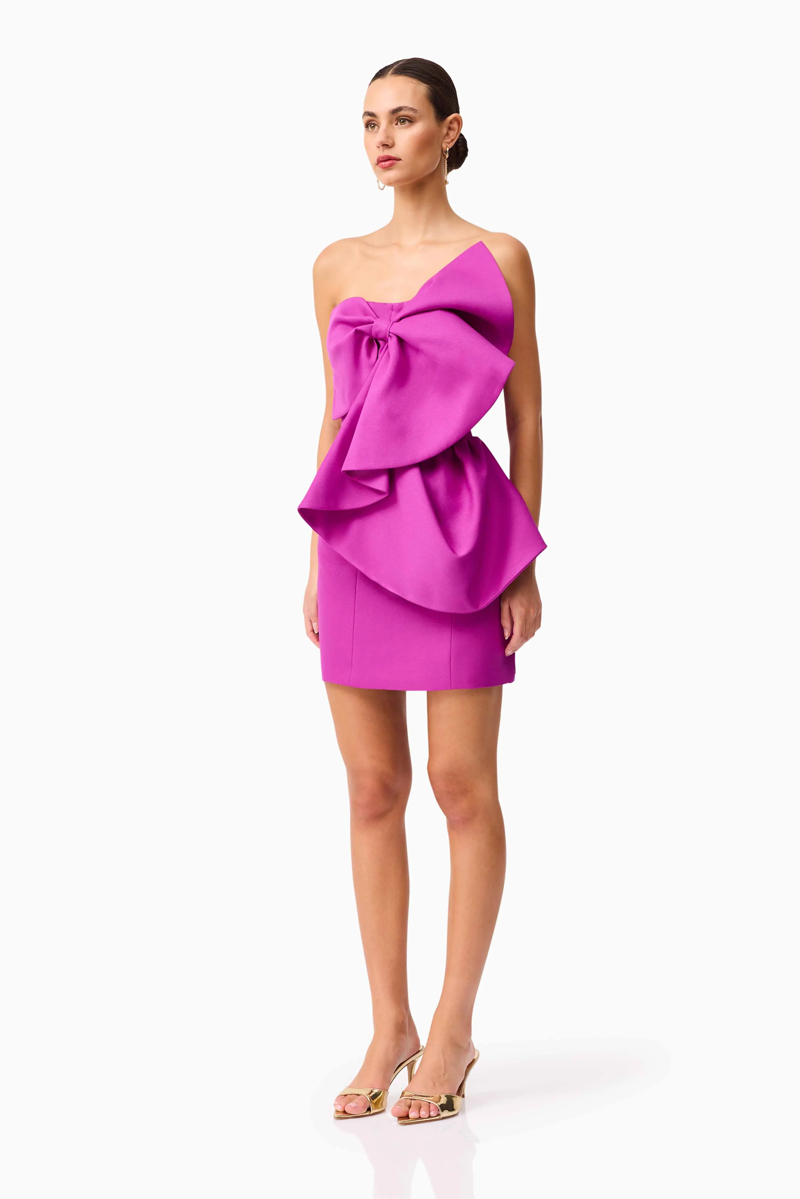 Beatrix Strapless Mini Dress in Purple - Image 3