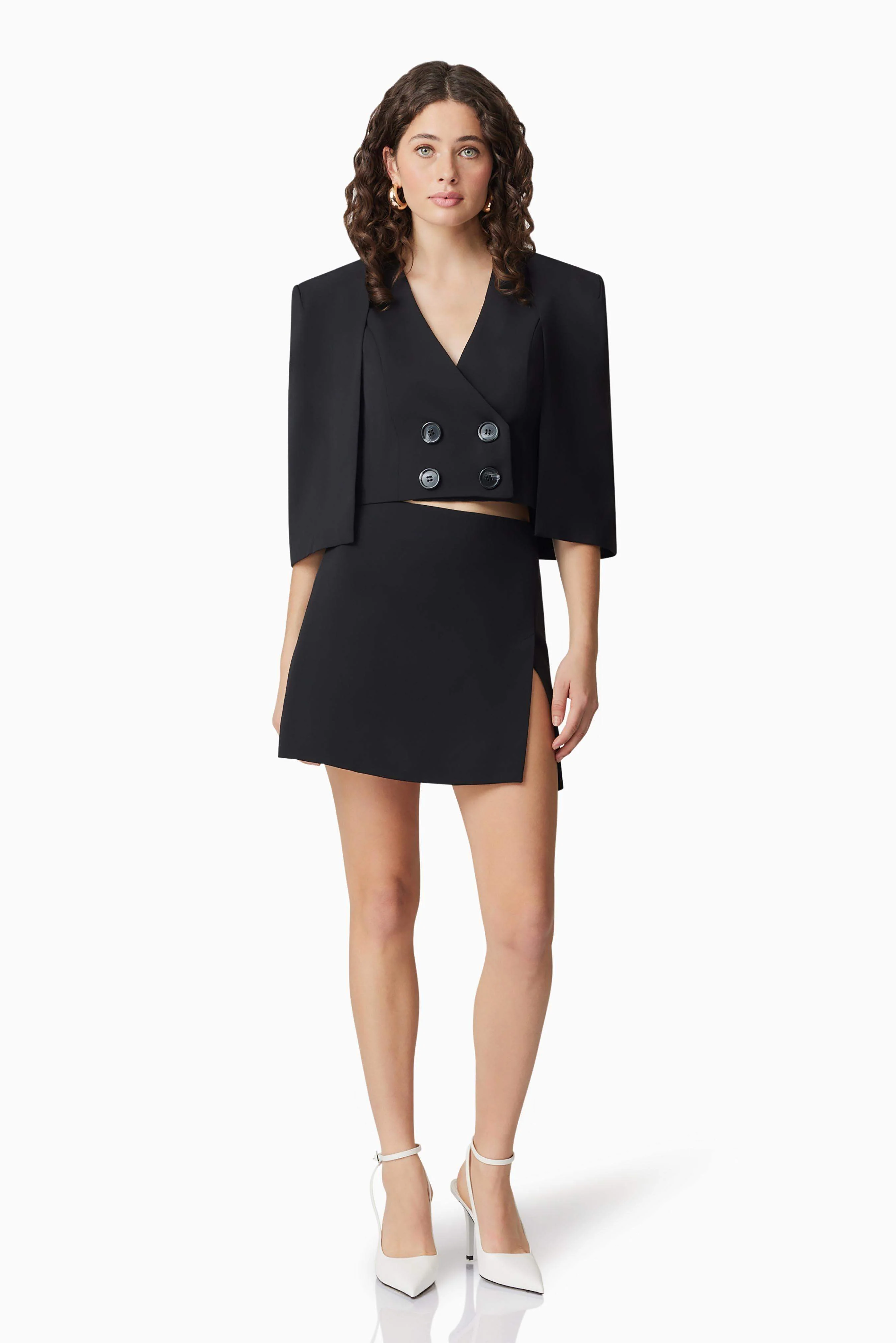 CURAAE Blair Mini Skirt in Black - Image 3