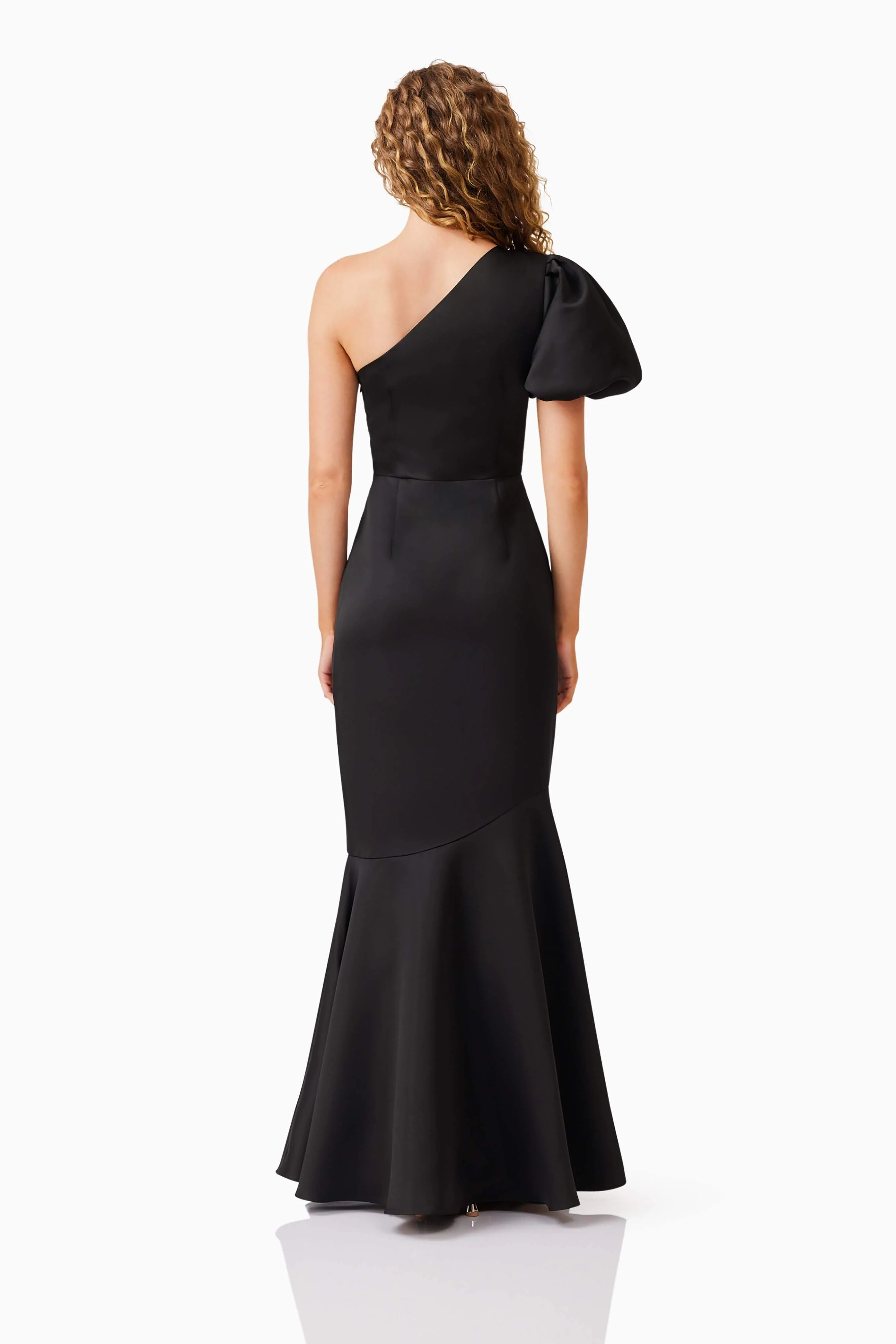 Blake One Shoulder Maxi Dress in Black - Image 5
