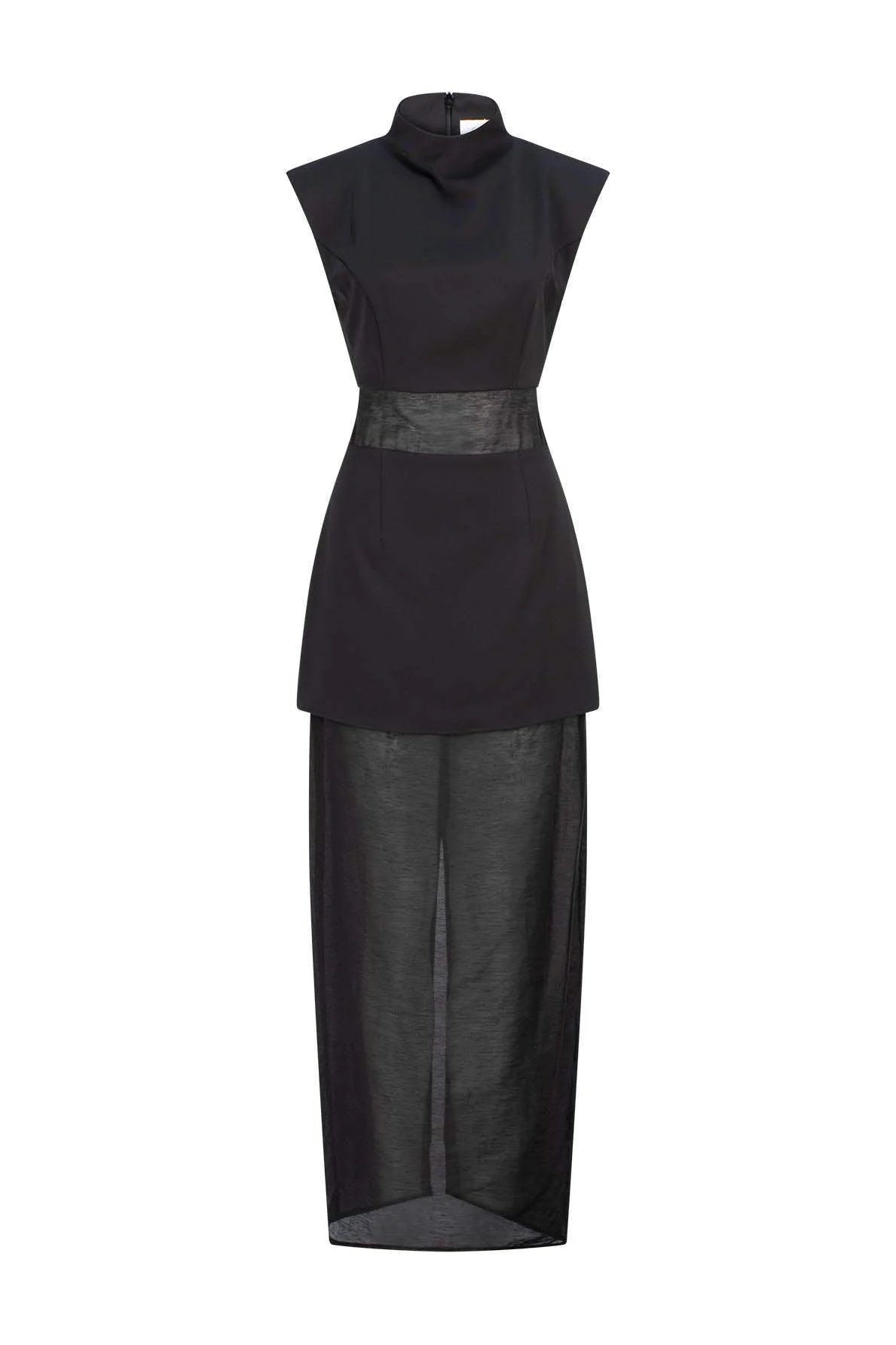CURAAE Bond Sleeveless Mesh Maxi Dress in Black - Image 5