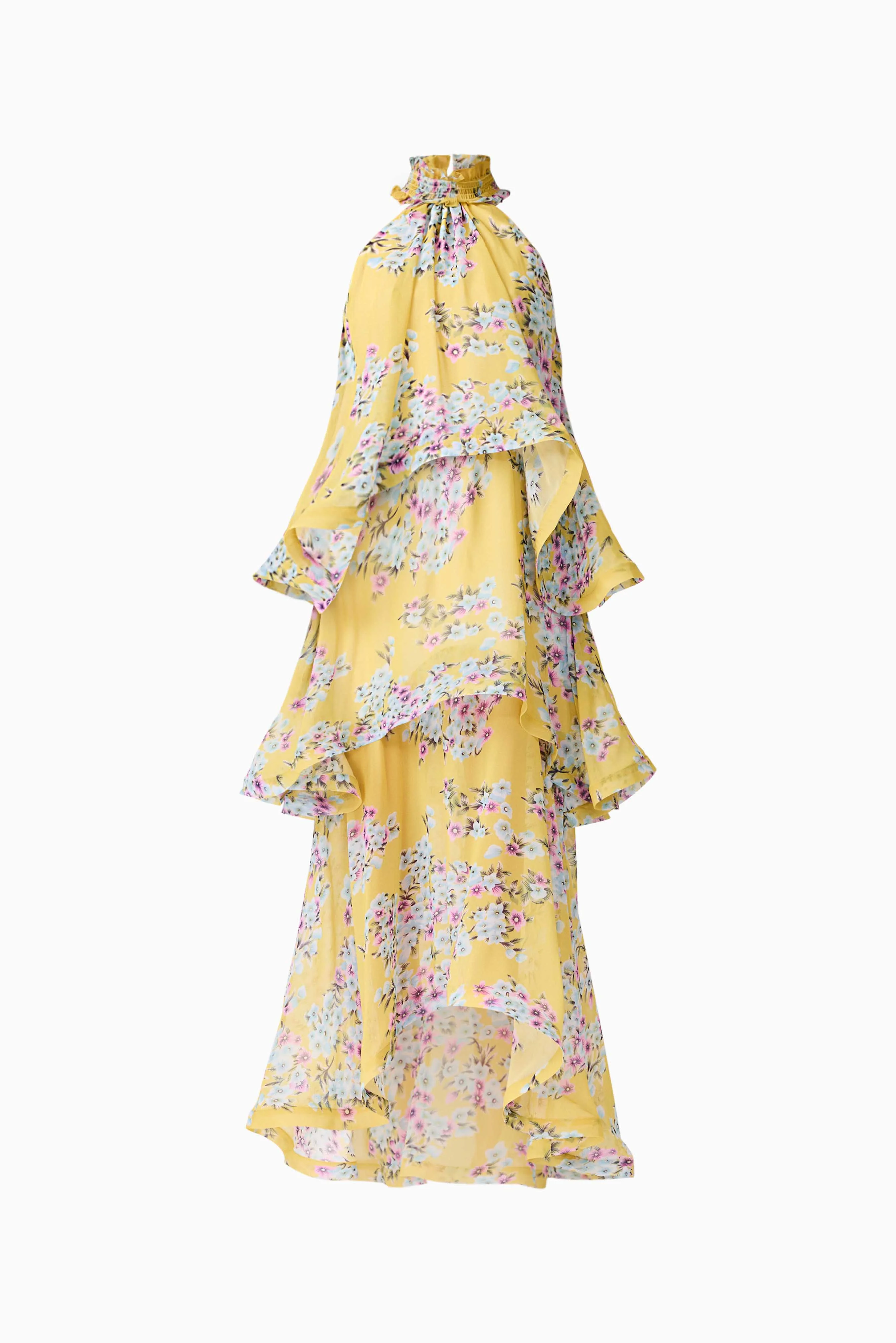 Briony Tiered Gown in Yellow Floral - Image 7