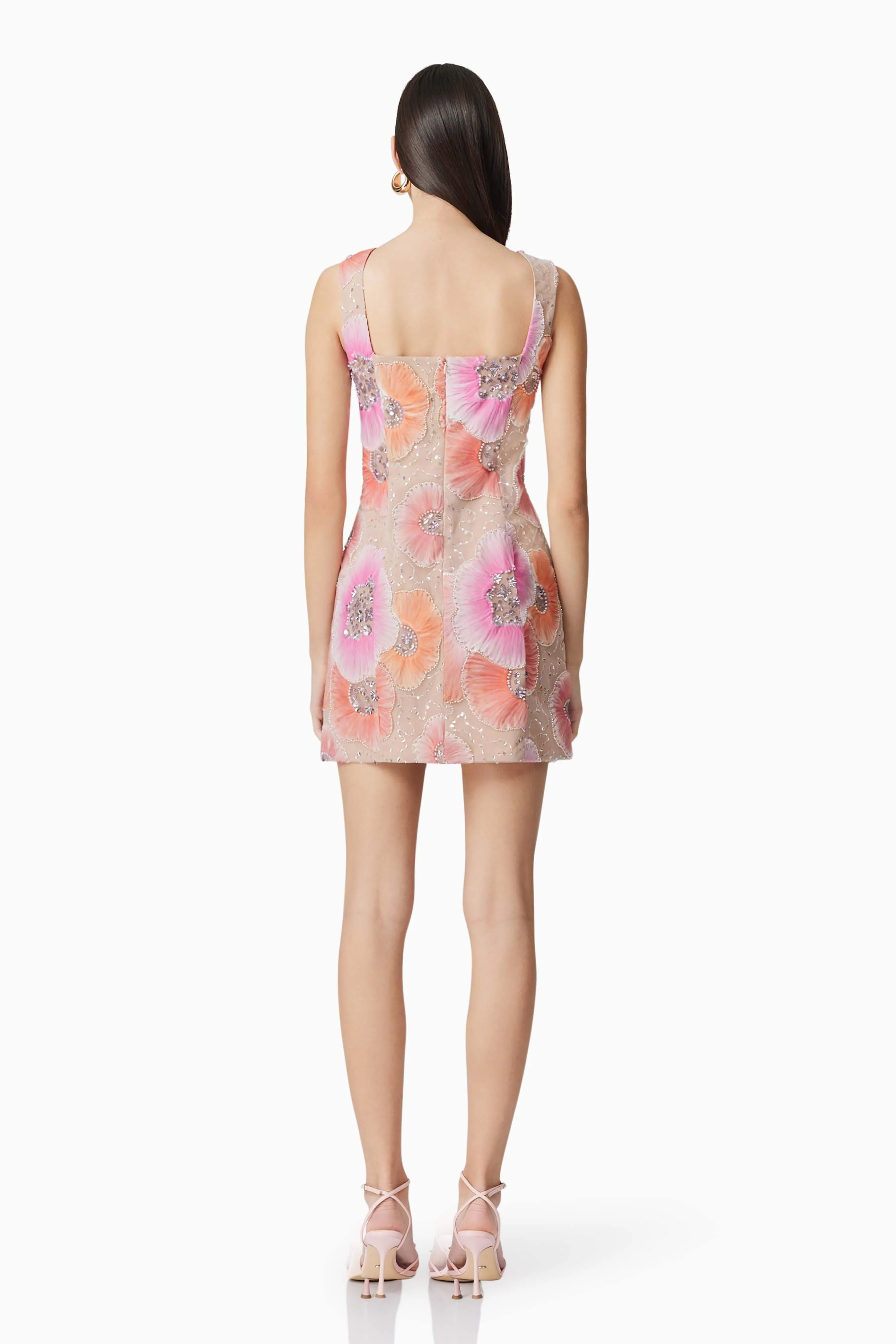 Brittany Floral Mini Dress in Pink - Image 6