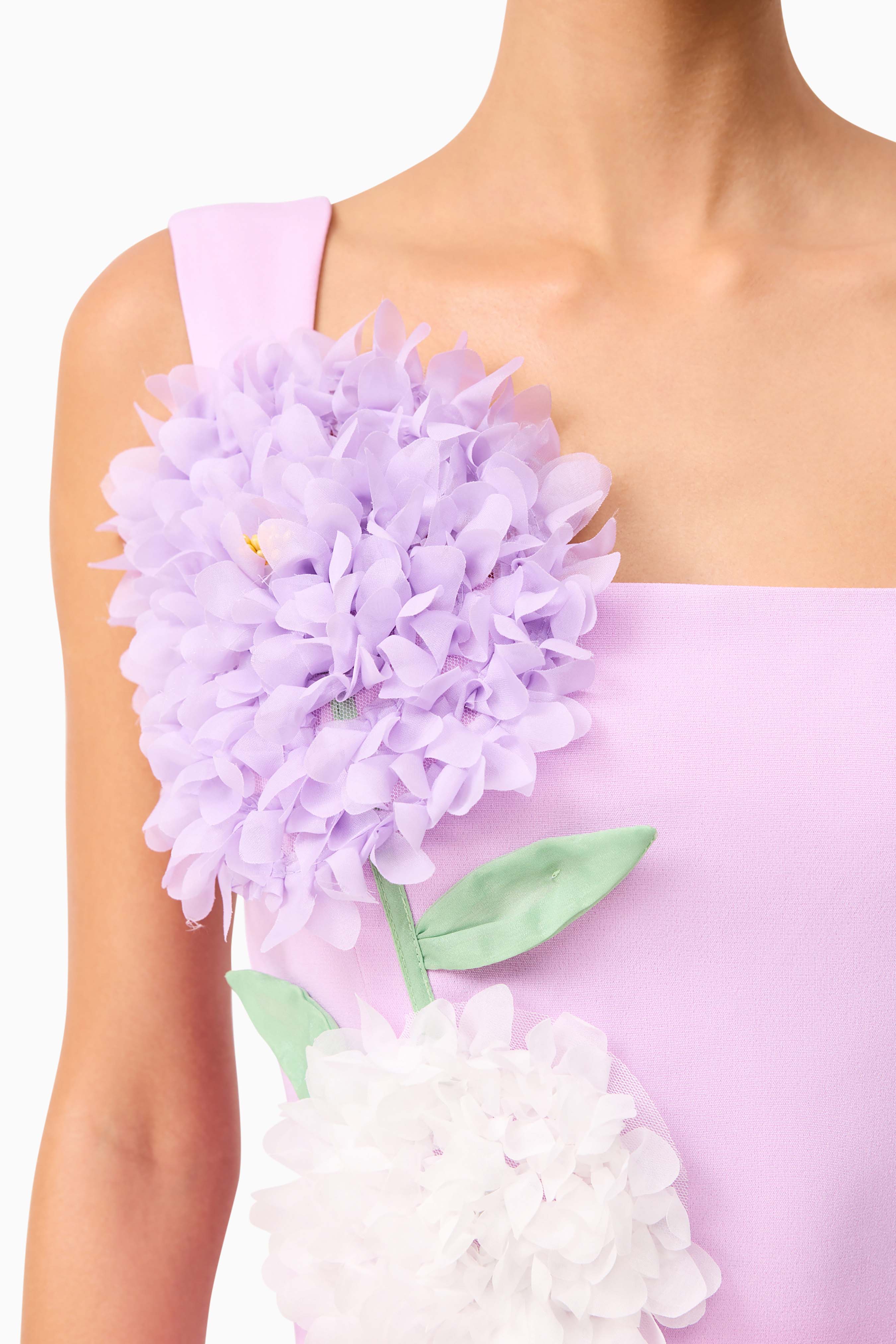 Buttercup Embroidered Party Mini Dress in Purple - Image 7