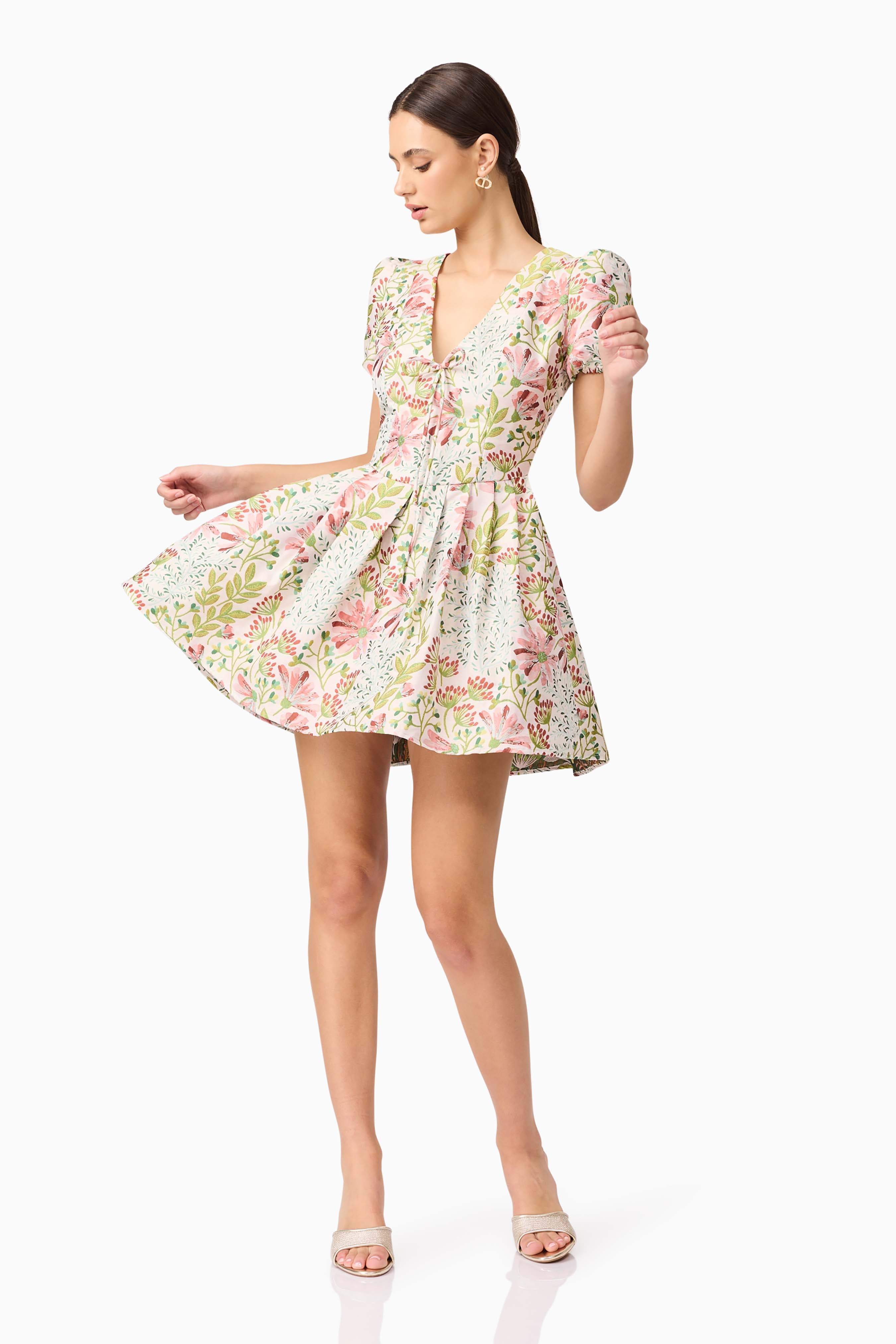 Calaantha Puff Sleeve Mini Dress in Floral - Image 5