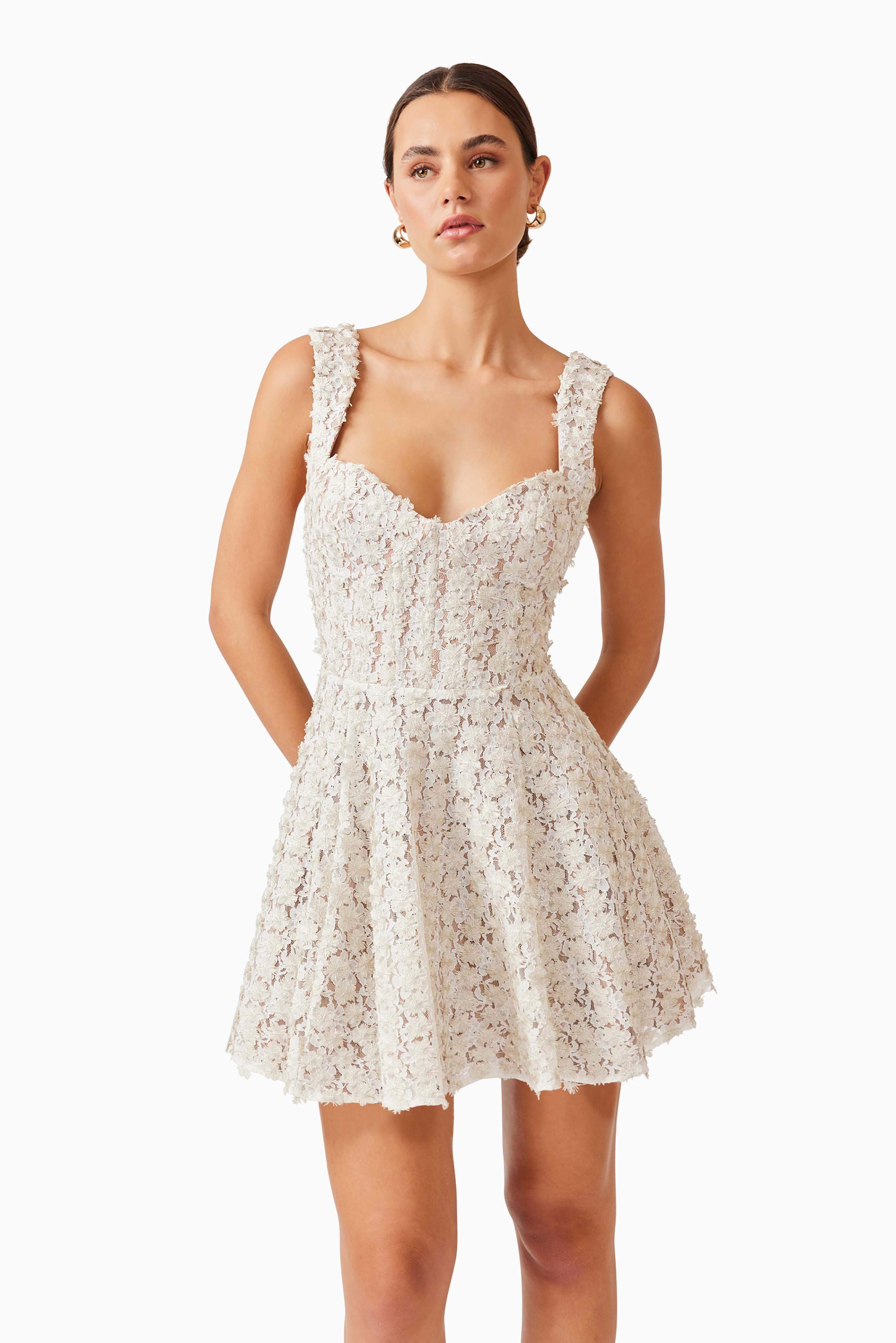 Cali Corset Mini Dress in White - Image 6
