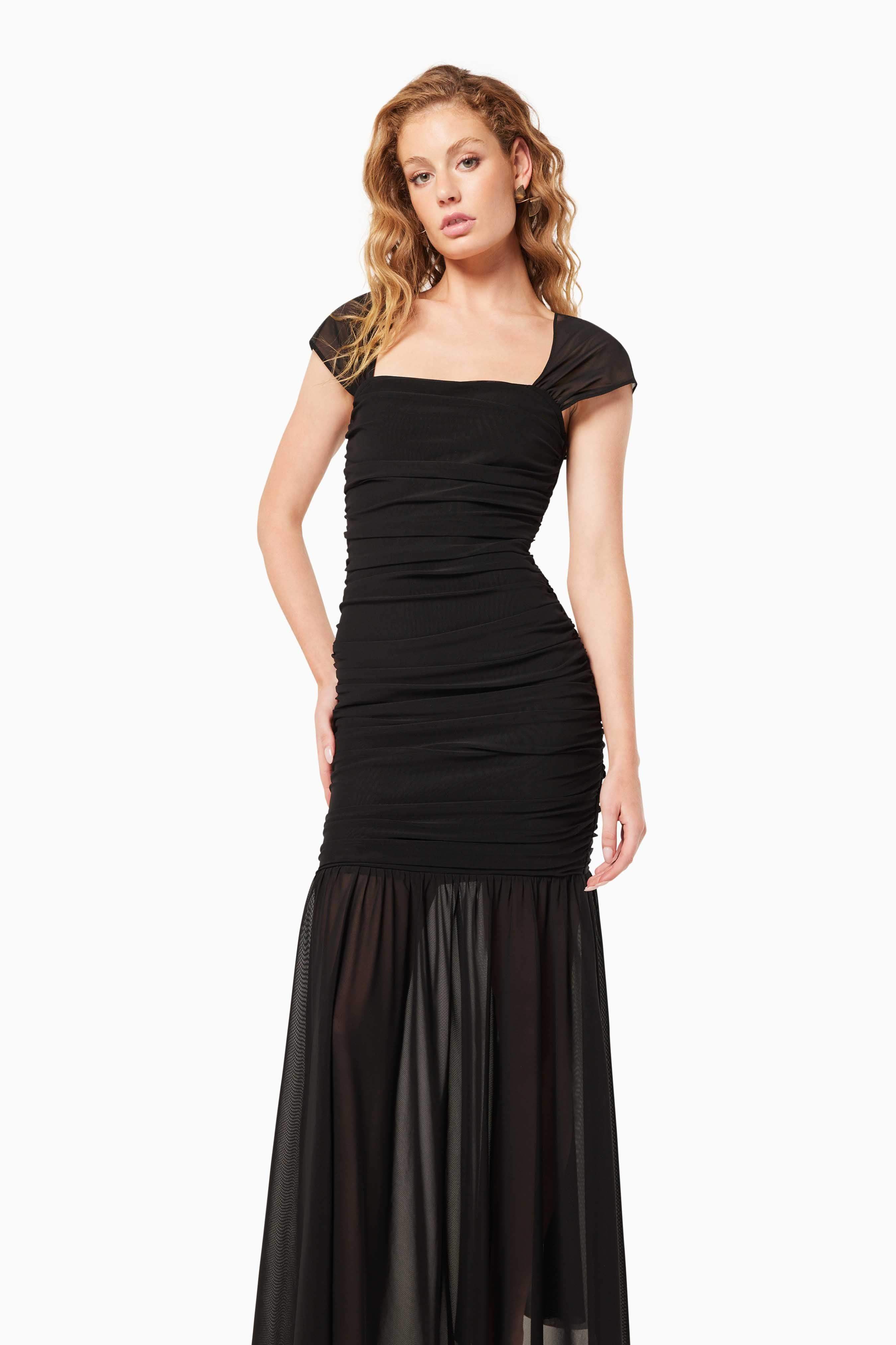 Capra Maxi Dress In Black - Image 6