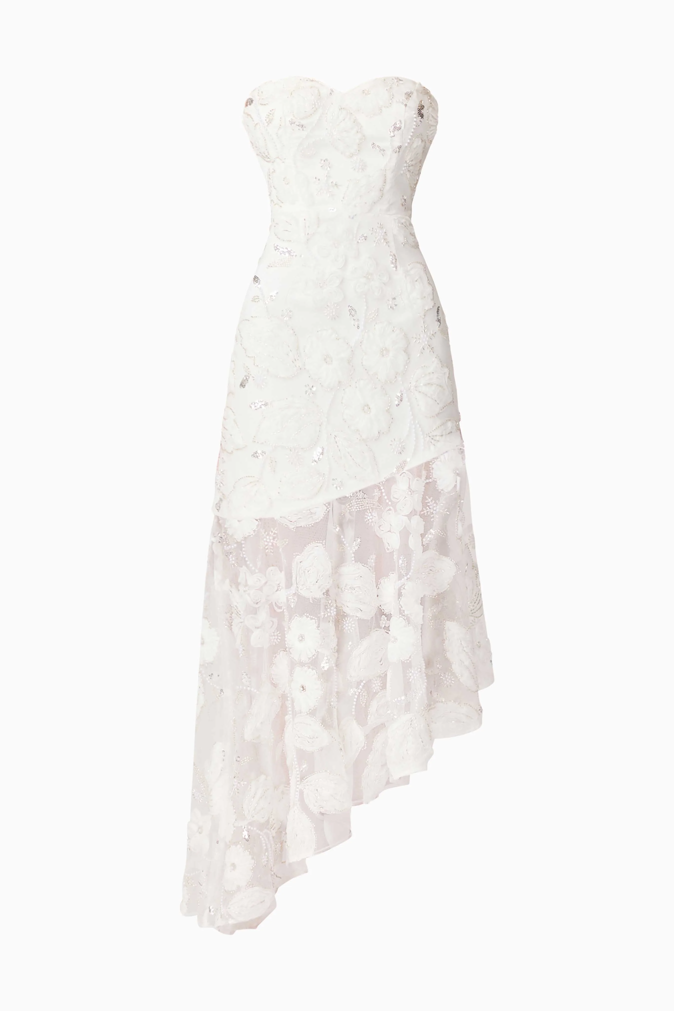 Carol Strapless Gown in White - Image 9