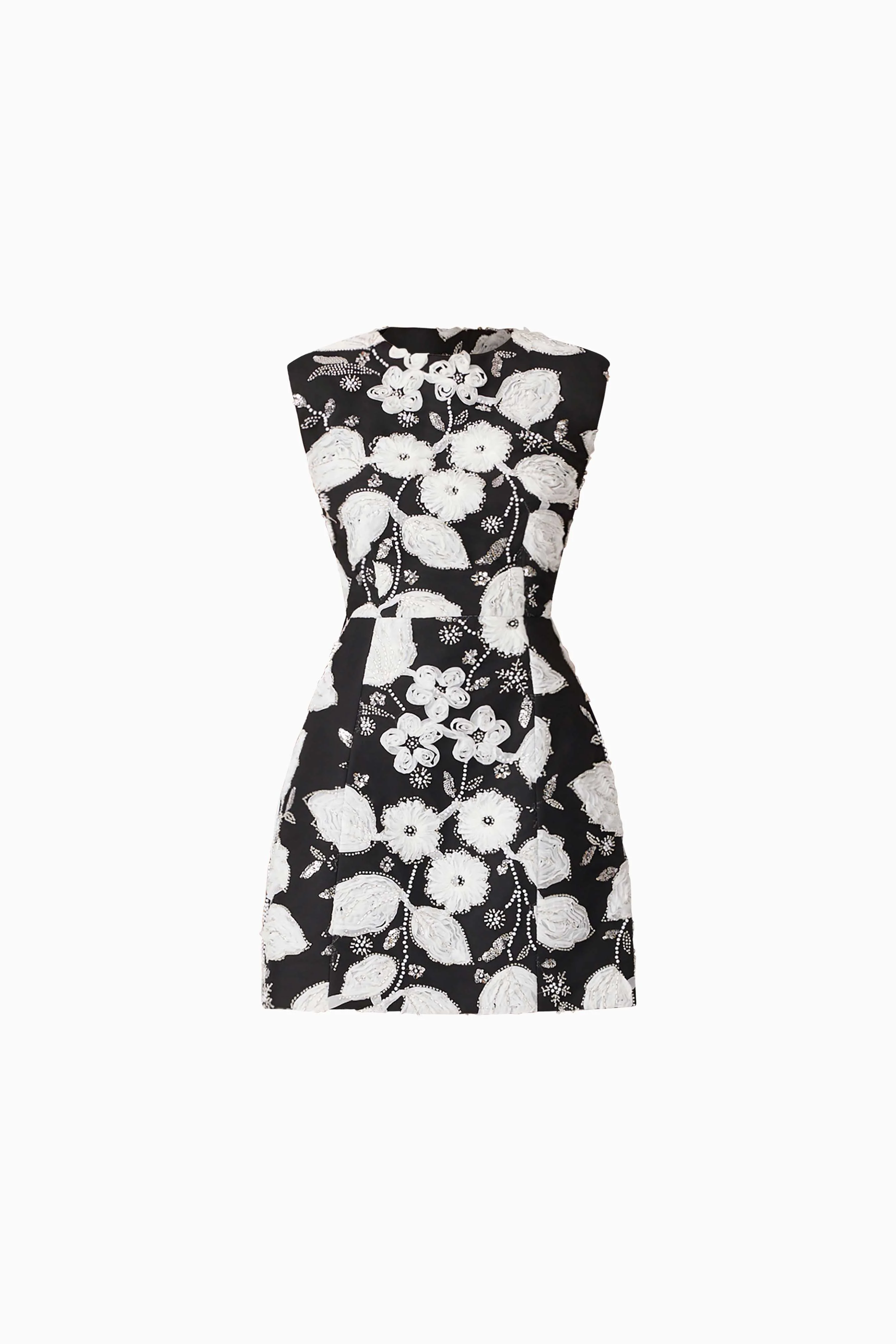 Carol Tulip Mini Dress in Black & White - Image 9
