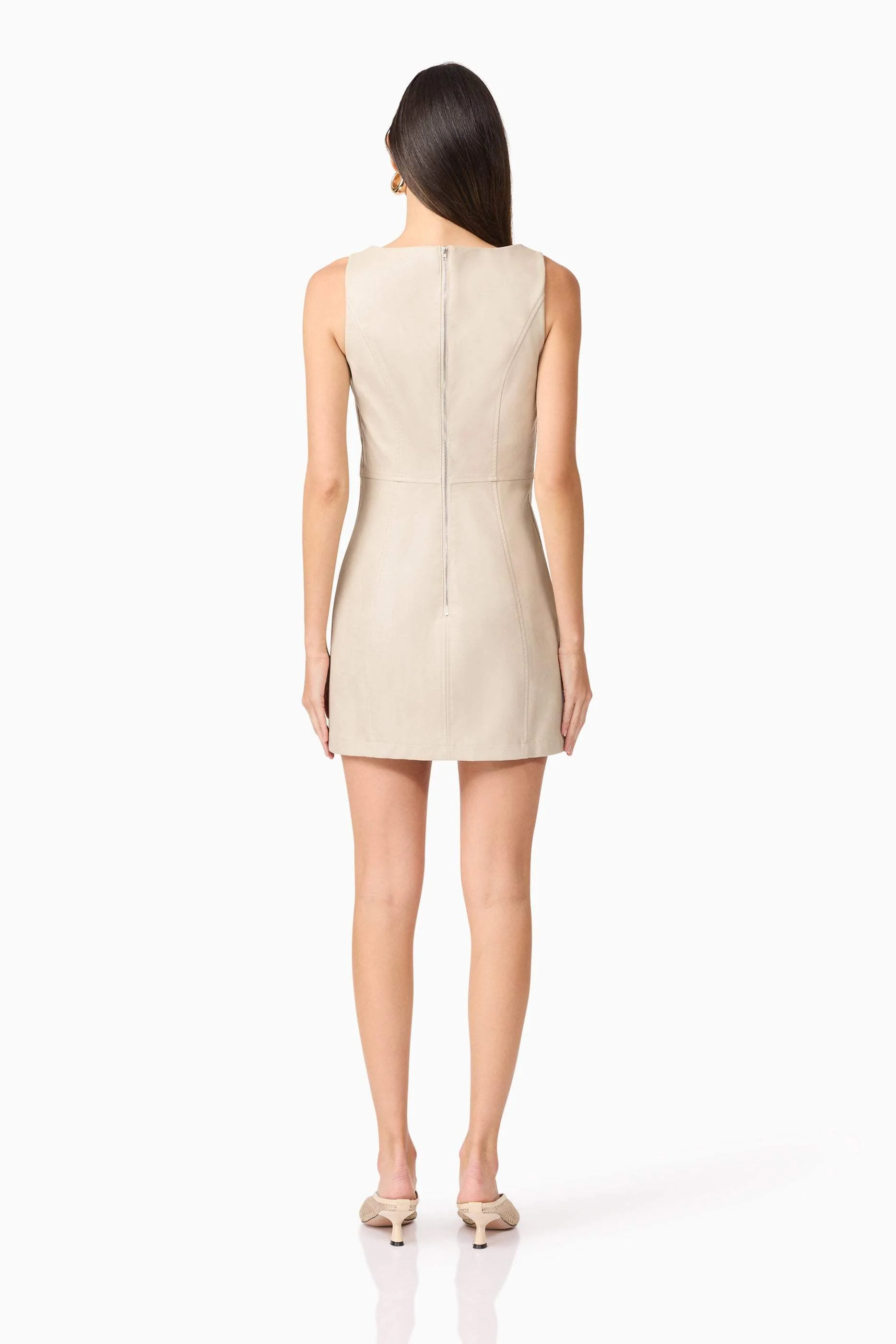 CURAAE Celina Leather Mini Dress - Image 4