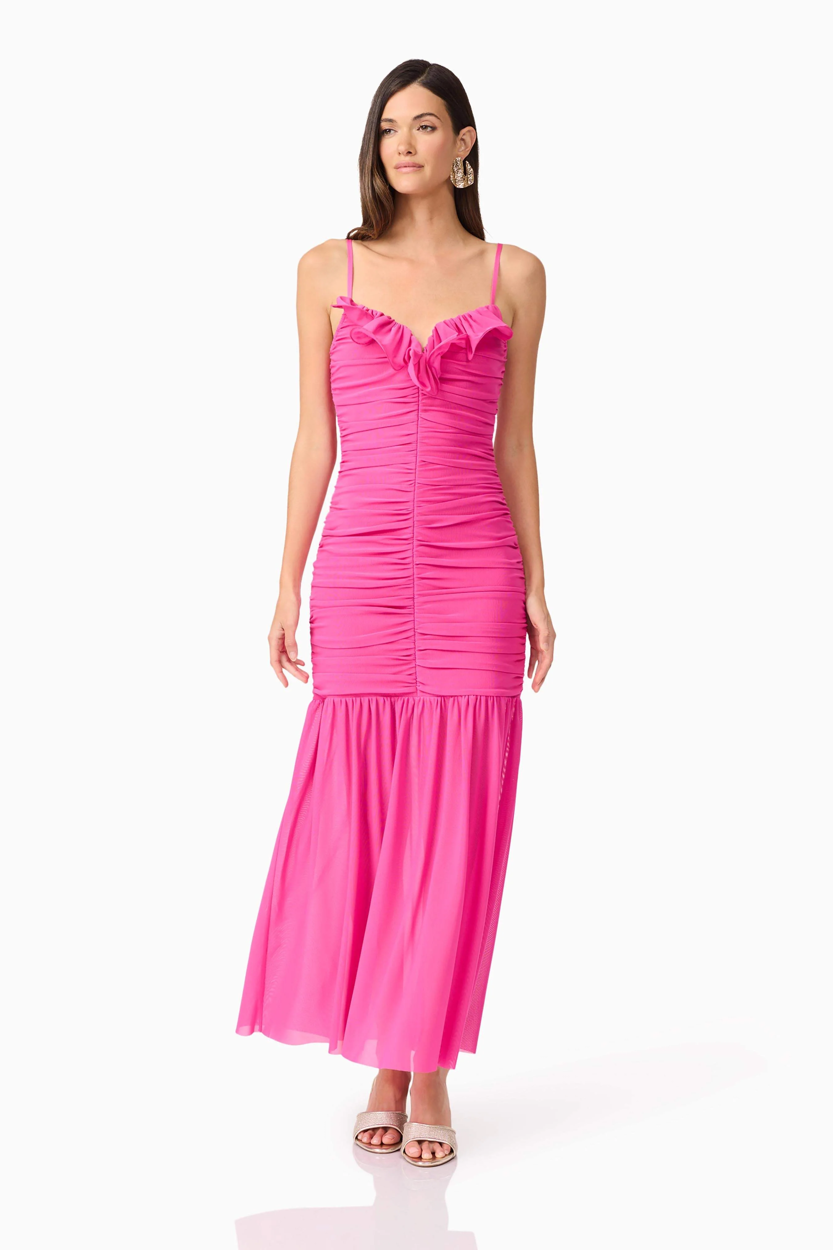 Celina Sweetheart Maxi Dress in Pink - Image 5