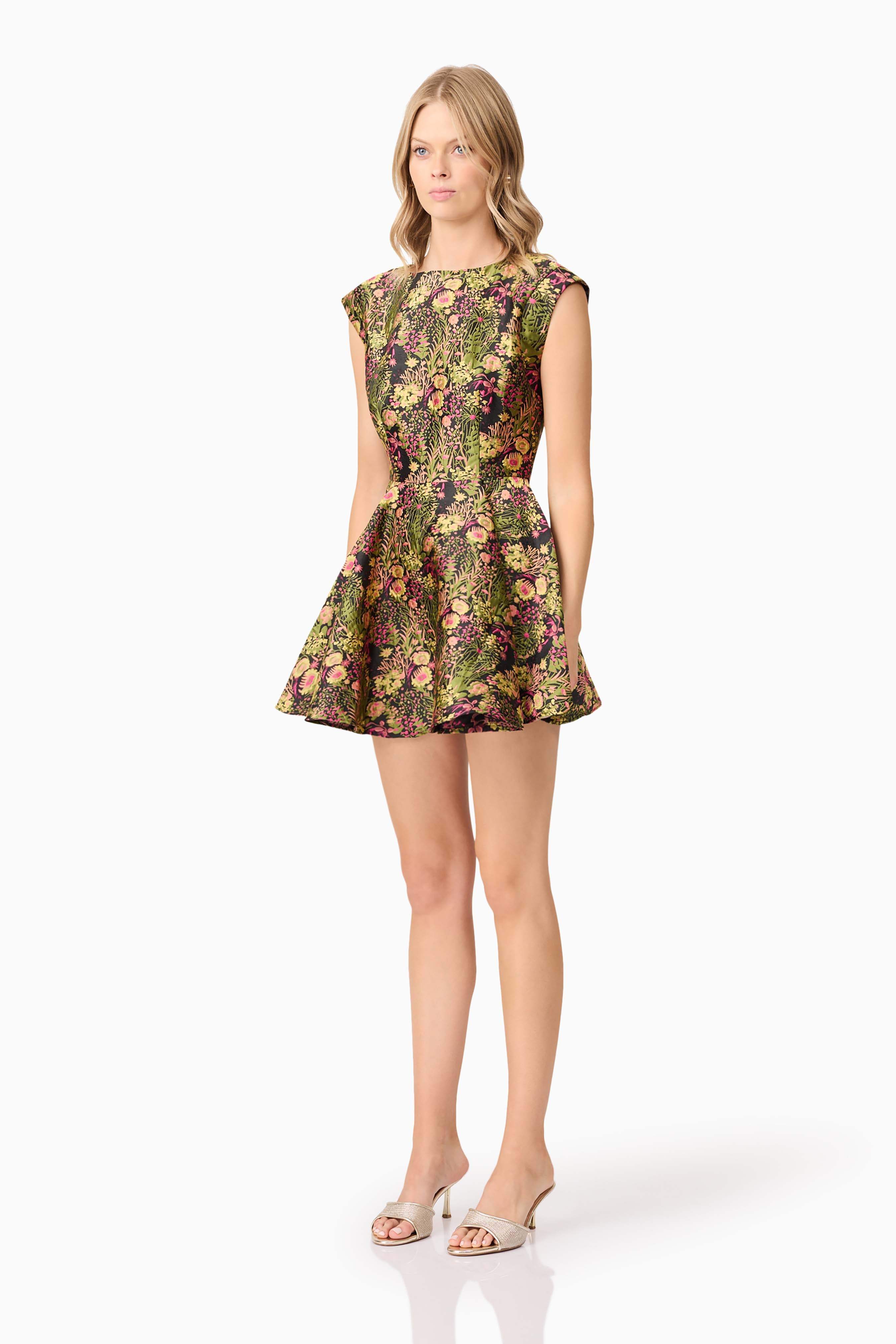 Cindy A-Line Mini Dress in Floral - Image 2