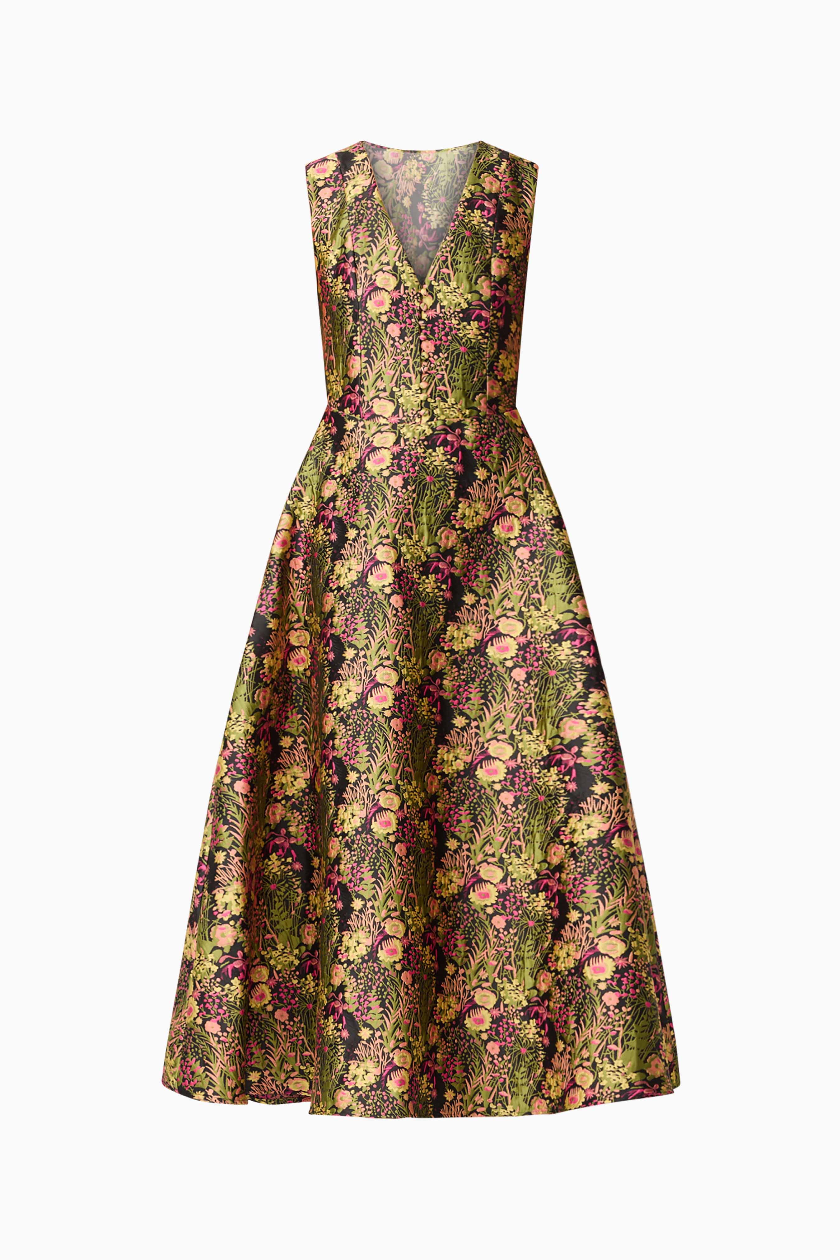 Cindy V Neck Gown in Floral - Image 8