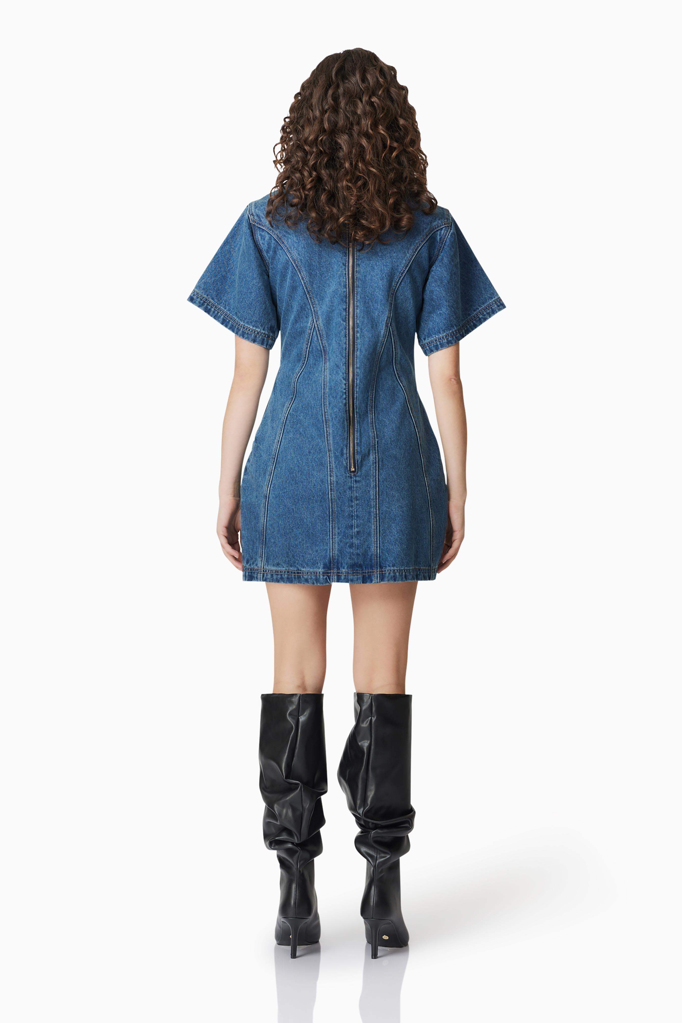 CURAAE Clara Denim Mini Dress - Image 4