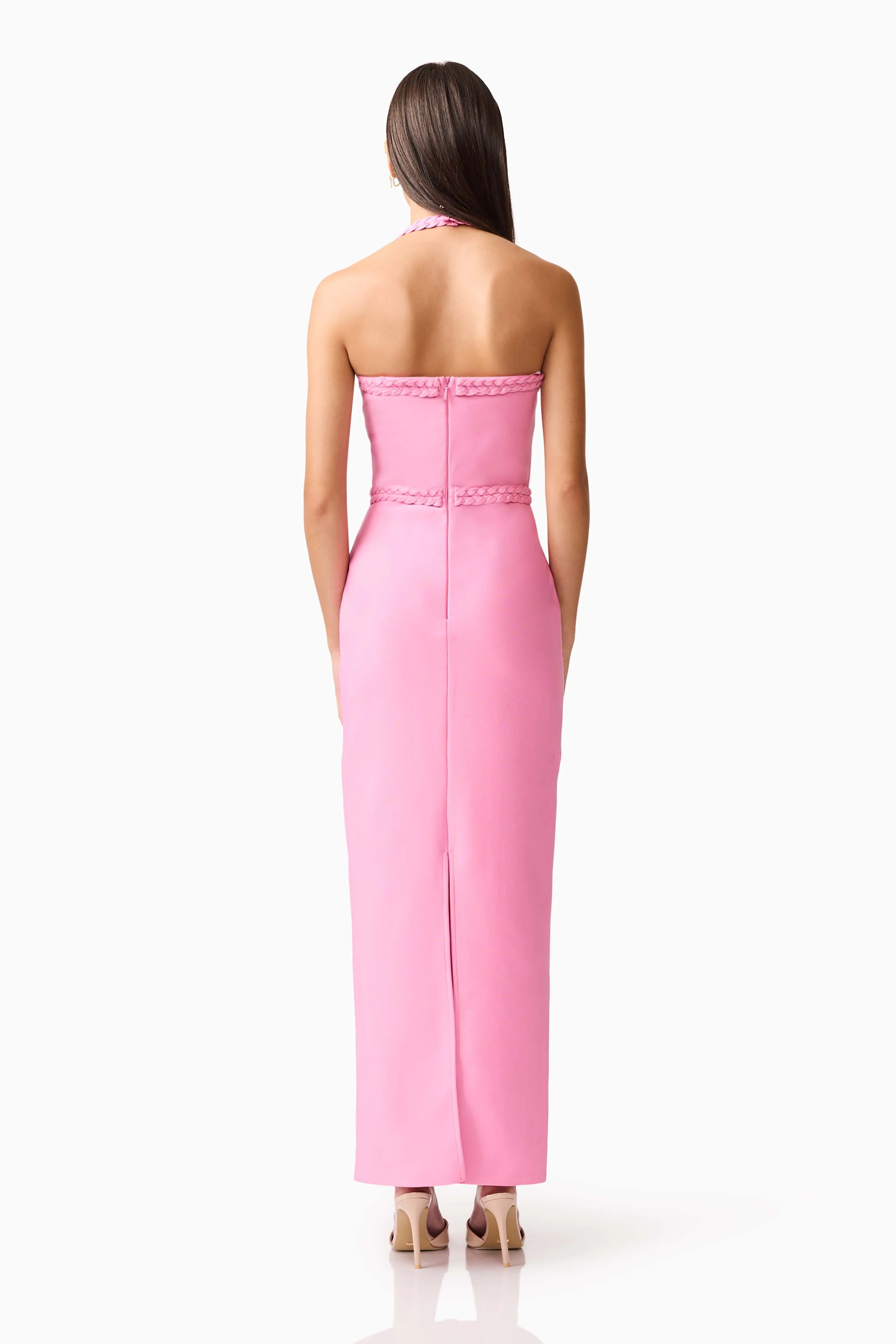 Coralene Halter Gown in Pink - Image 5
