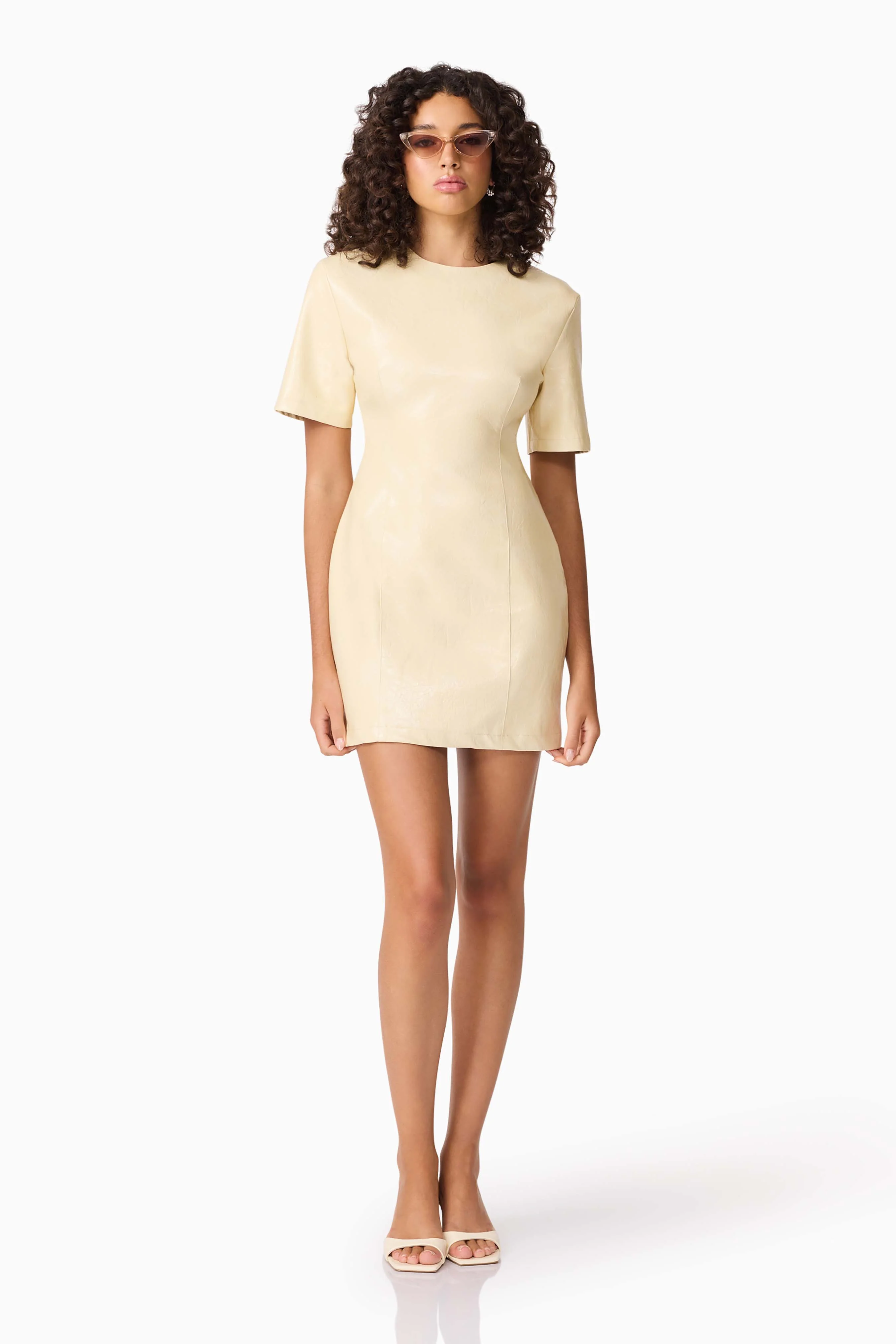CURAAE Airlie Short Sleeve Mini Dress in Yellow - Image 5