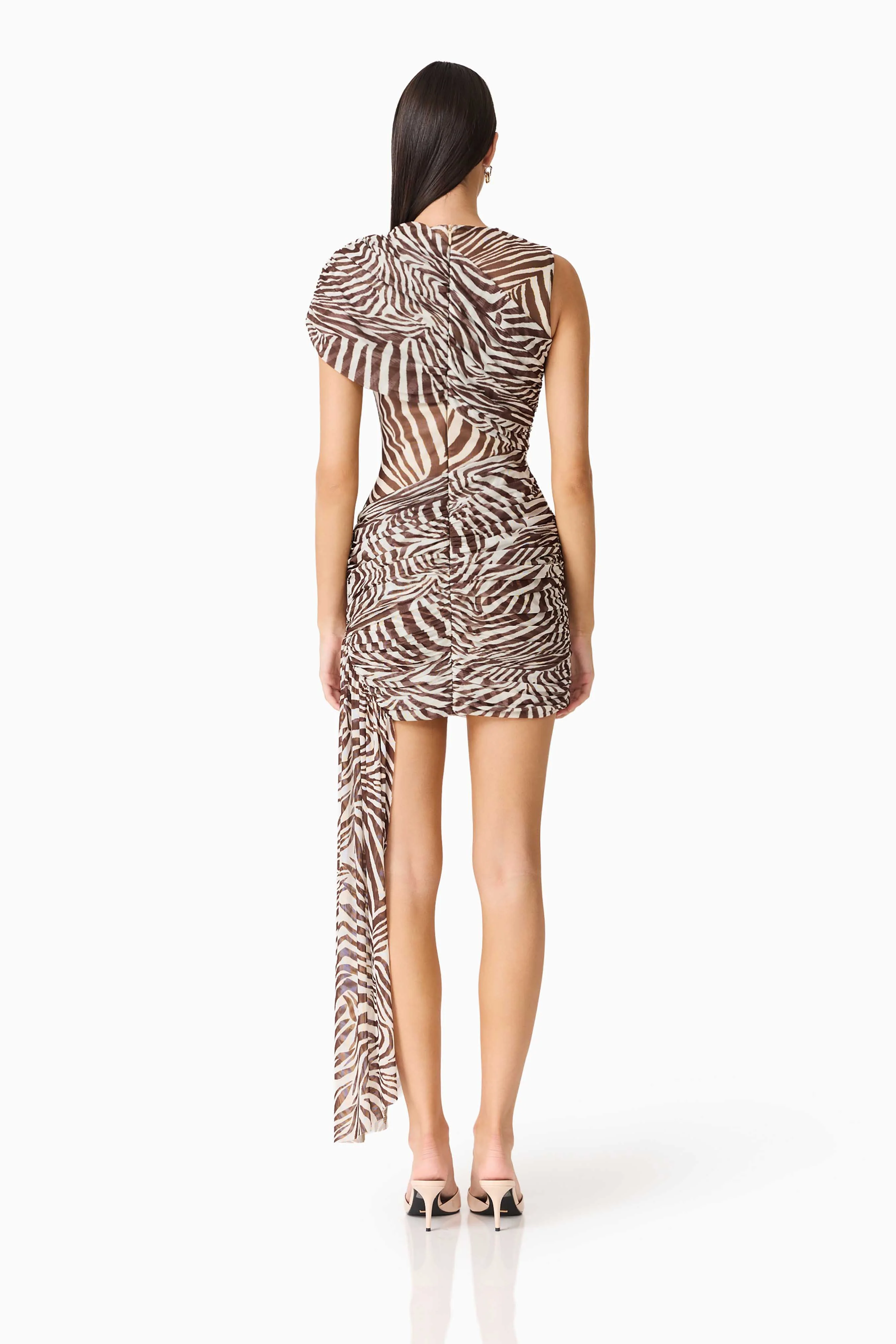 CURAAE Arabelle Mini Dress in Zebra Print - Image 4