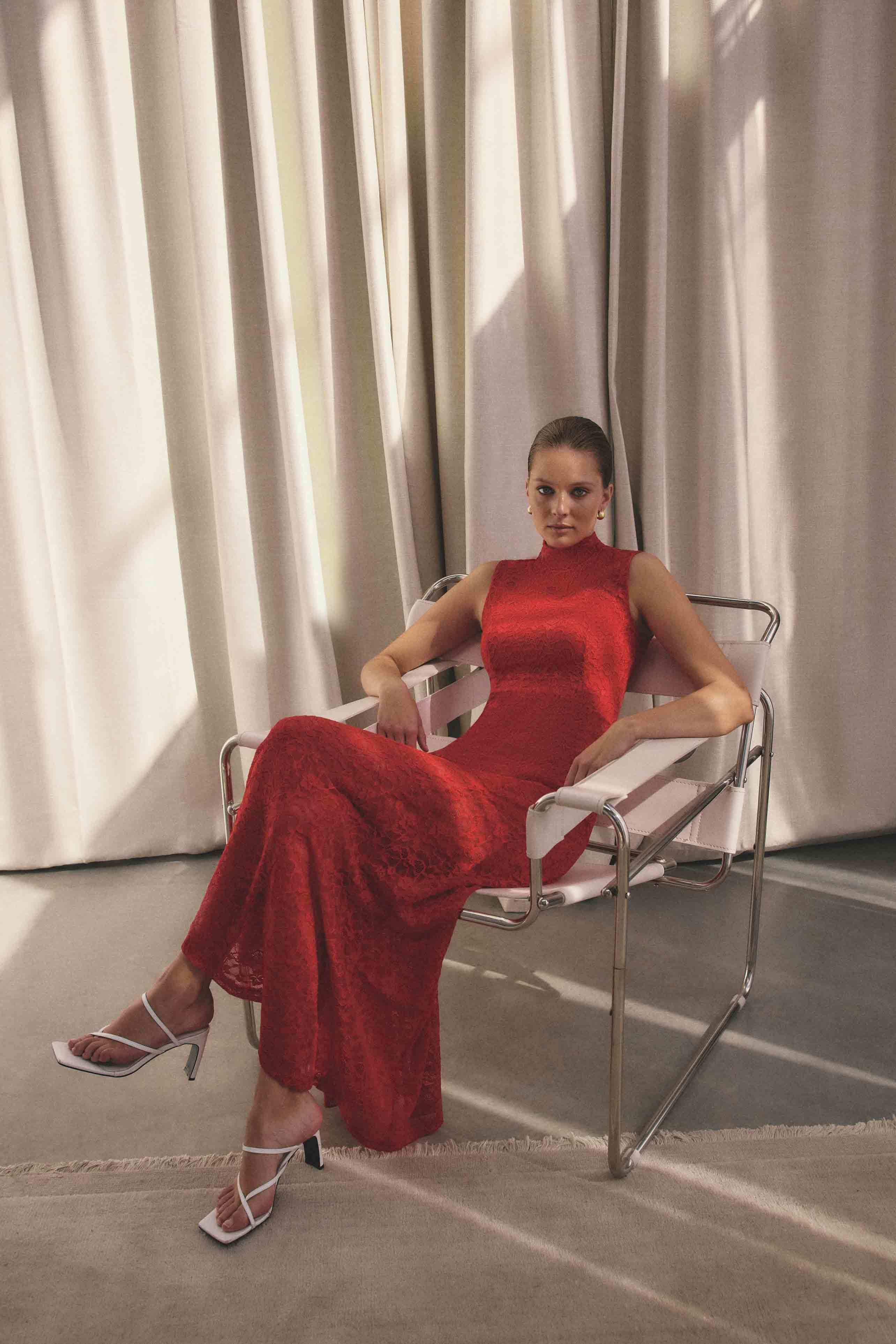 CURAAE Ariella Maxi Dress in Red - Image 2