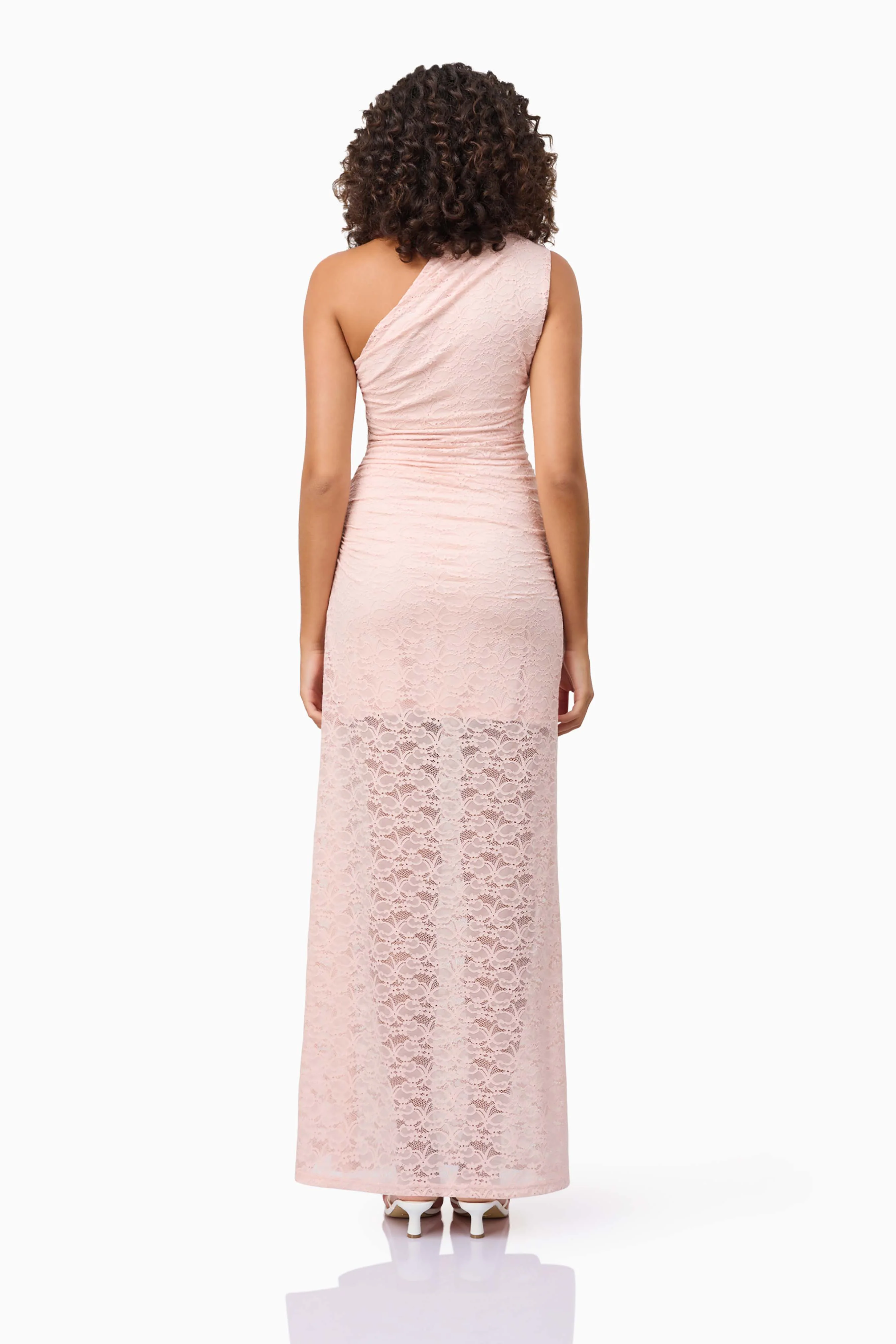 CURAAE Armelle Lace Maxi Dress in Pink - Image 4