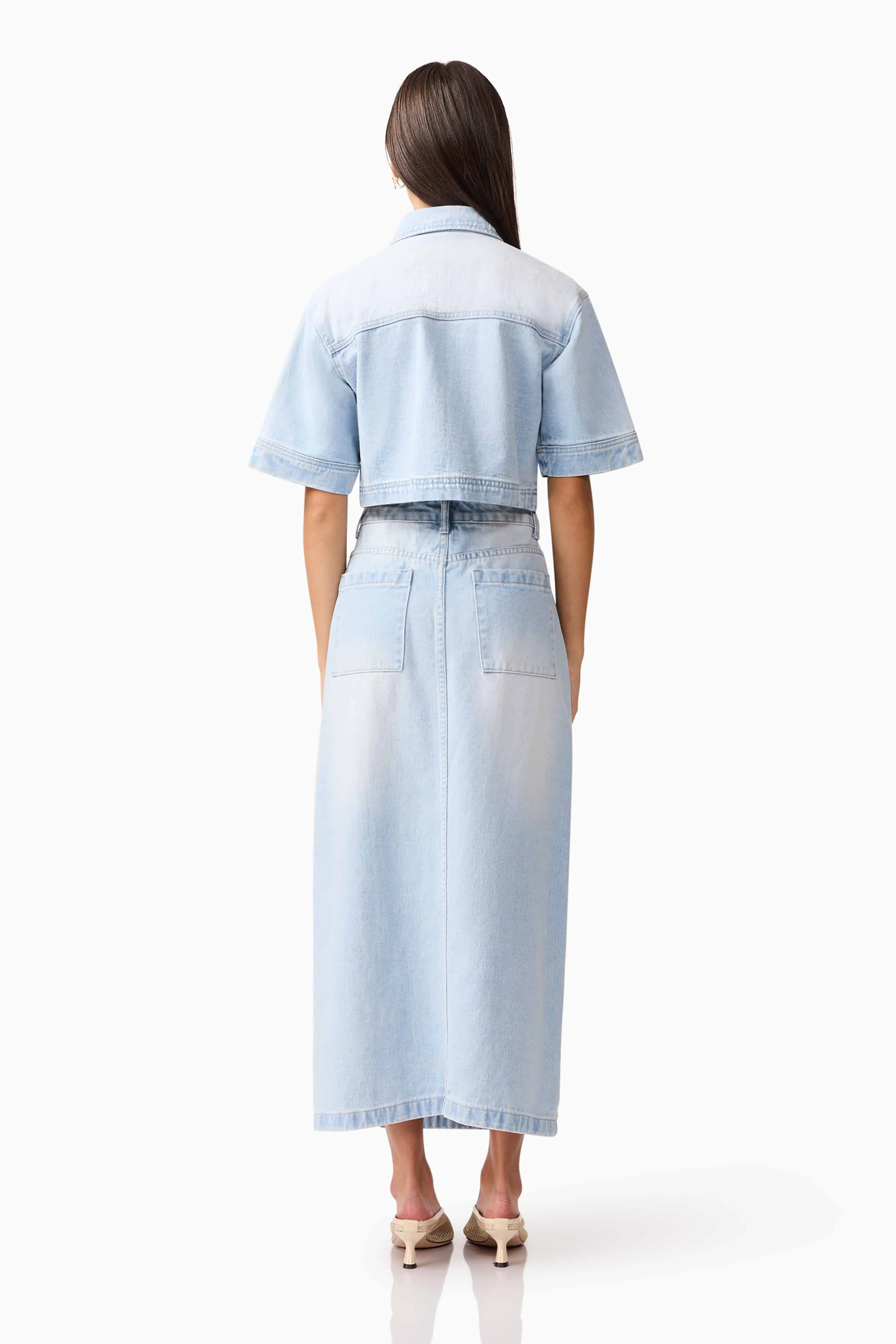 CURAAE Silvie Denim Top & Skirt Set - Image 4