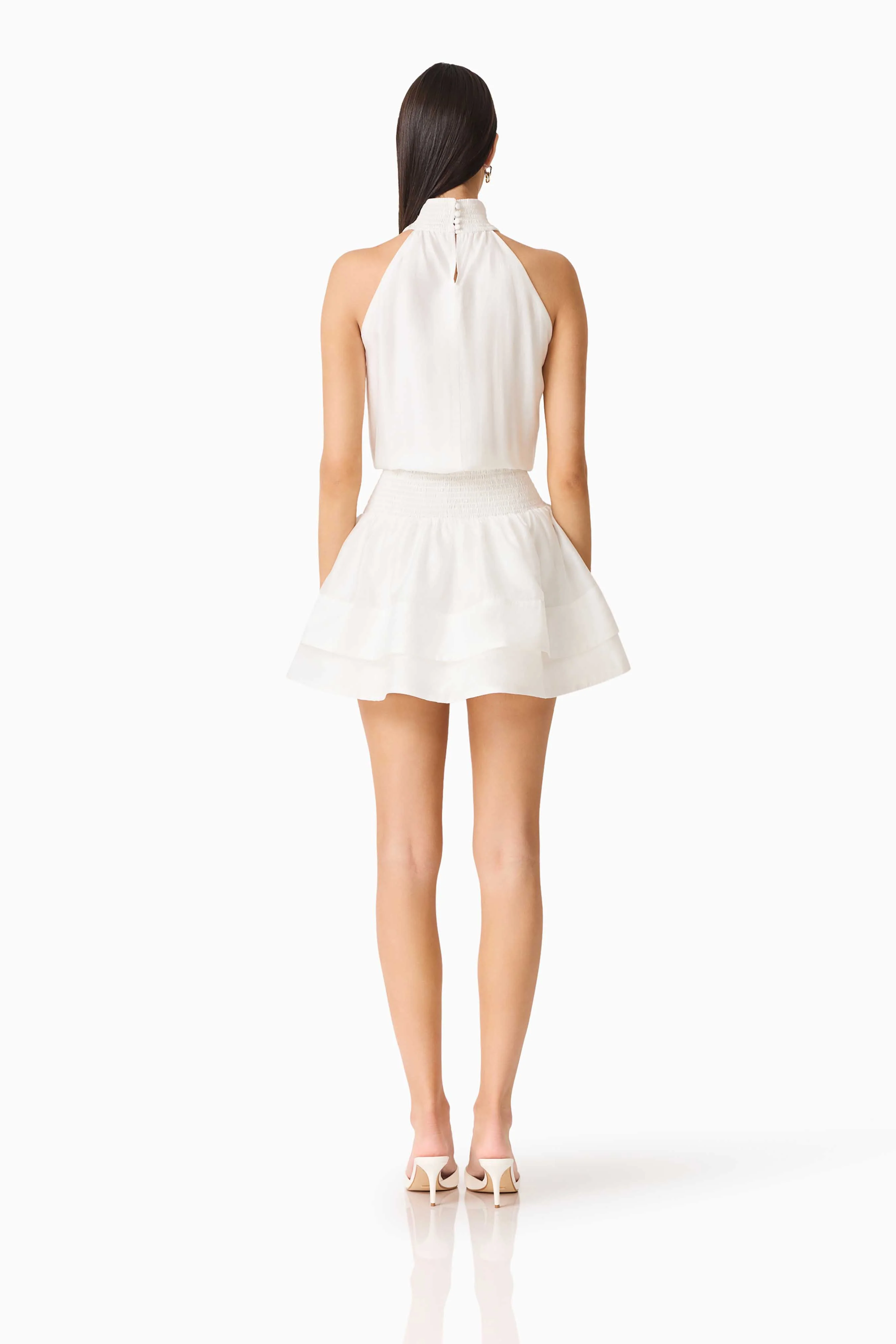 CURAAE Estrella Mini Dress in White - Image 4