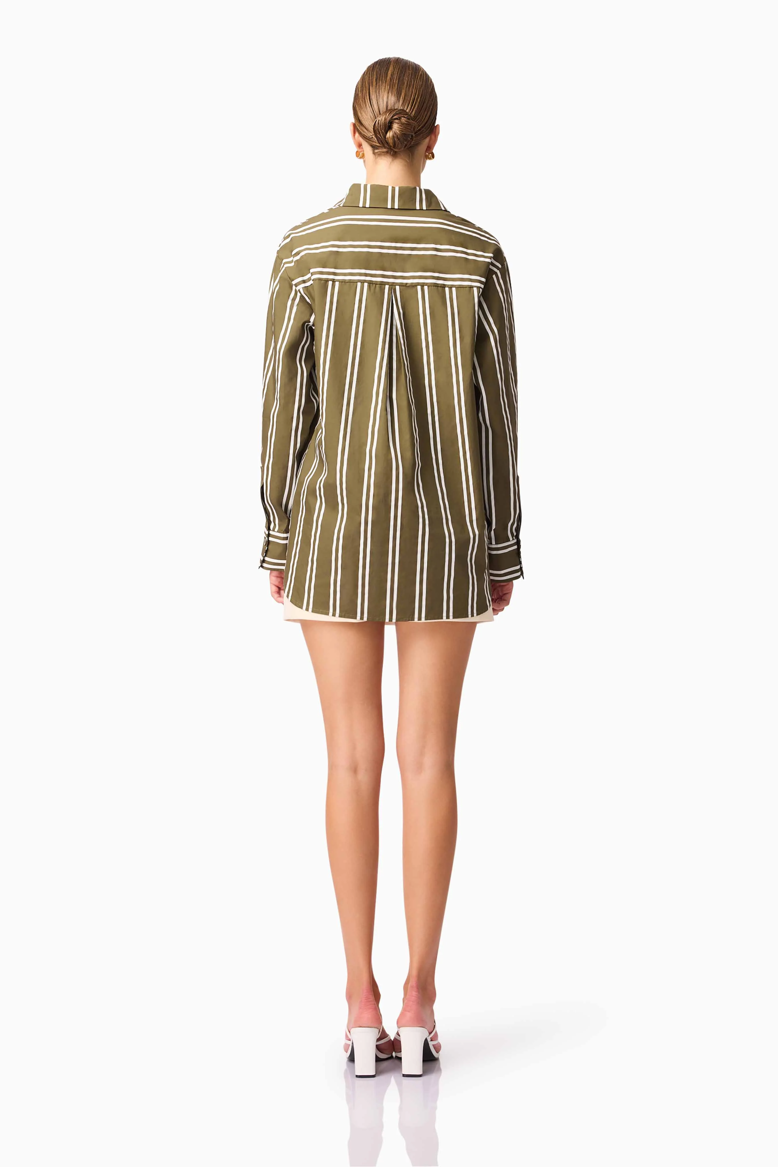 CURAAE Giverny Stripped Shirt in Green - Image 4