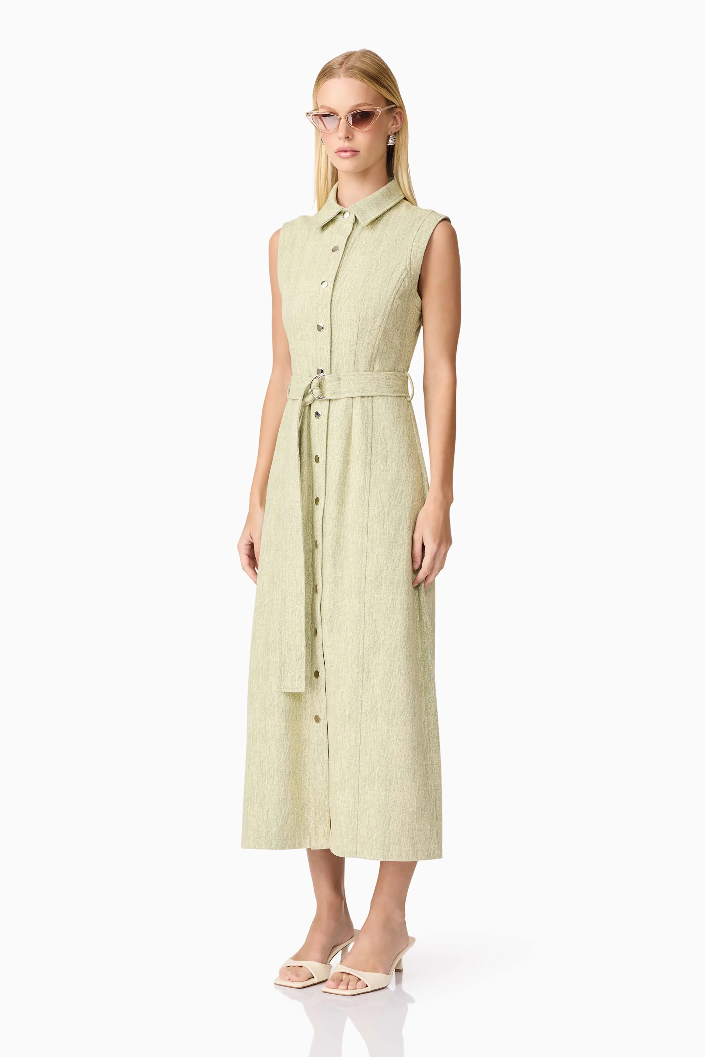 CURAAE Gretal Midi Dress in Green - Image 2