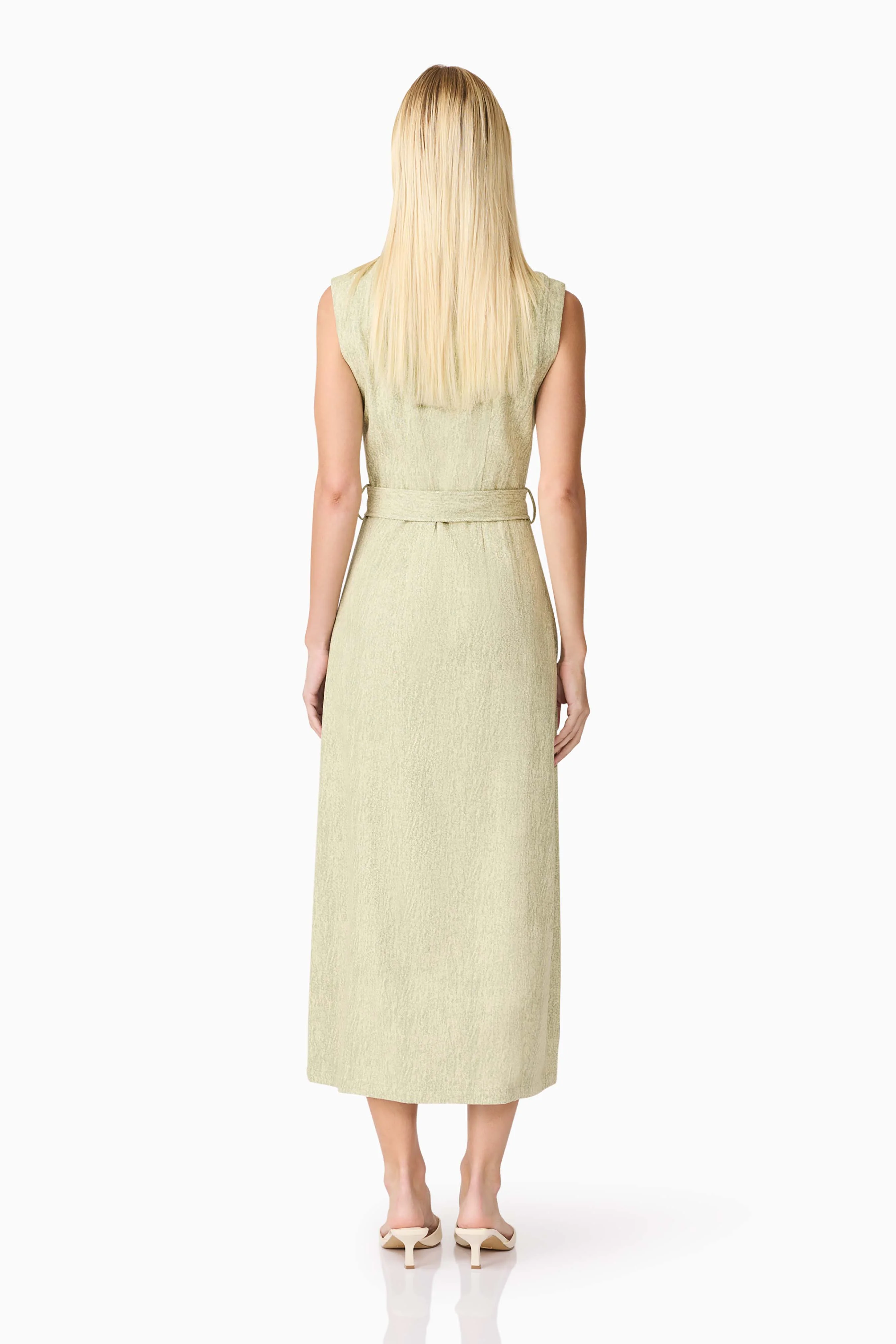 CURAAE Gretal Midi Dress in Green - Image 4