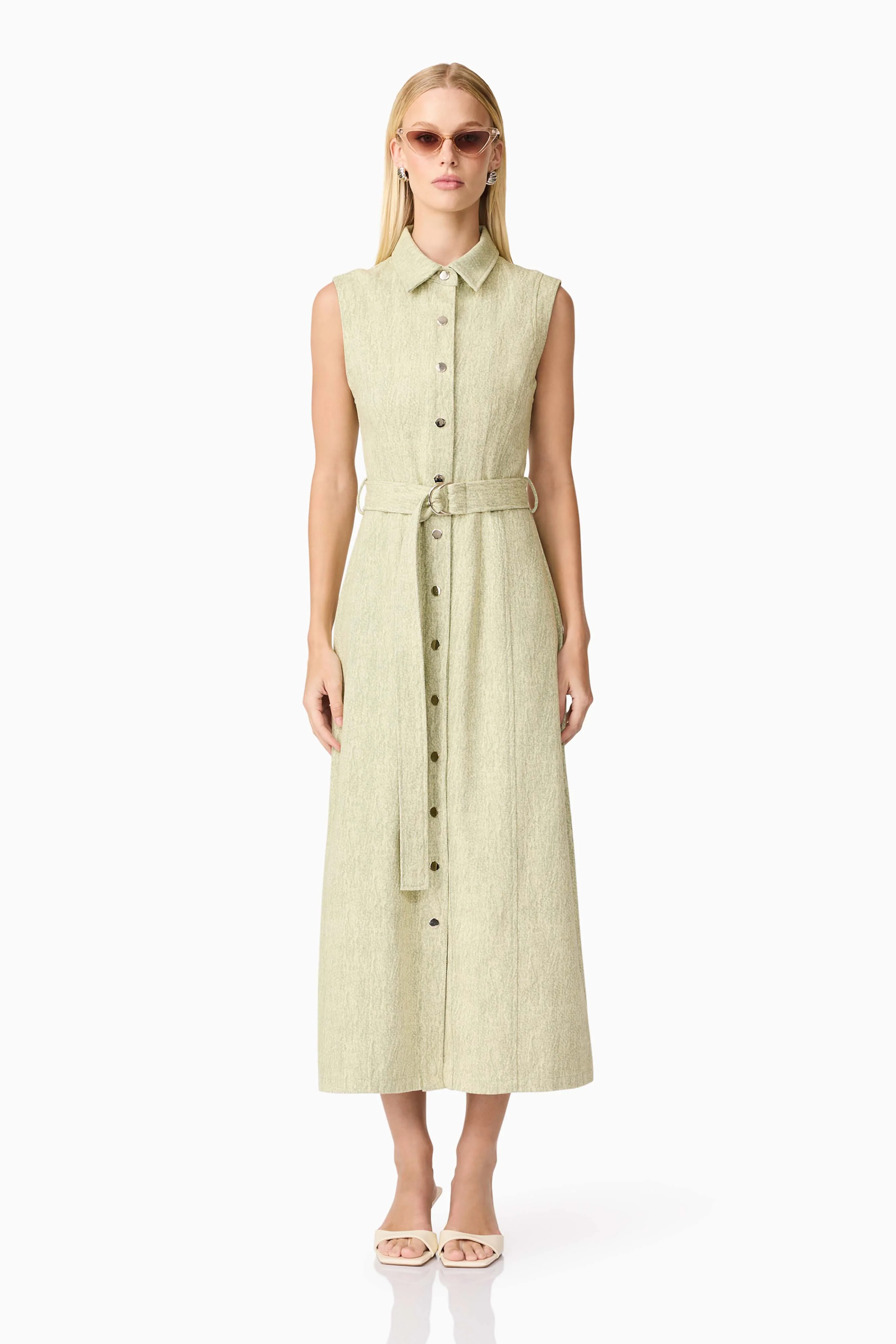 CURAAE Gretal Midi Dress in Green - Image 5