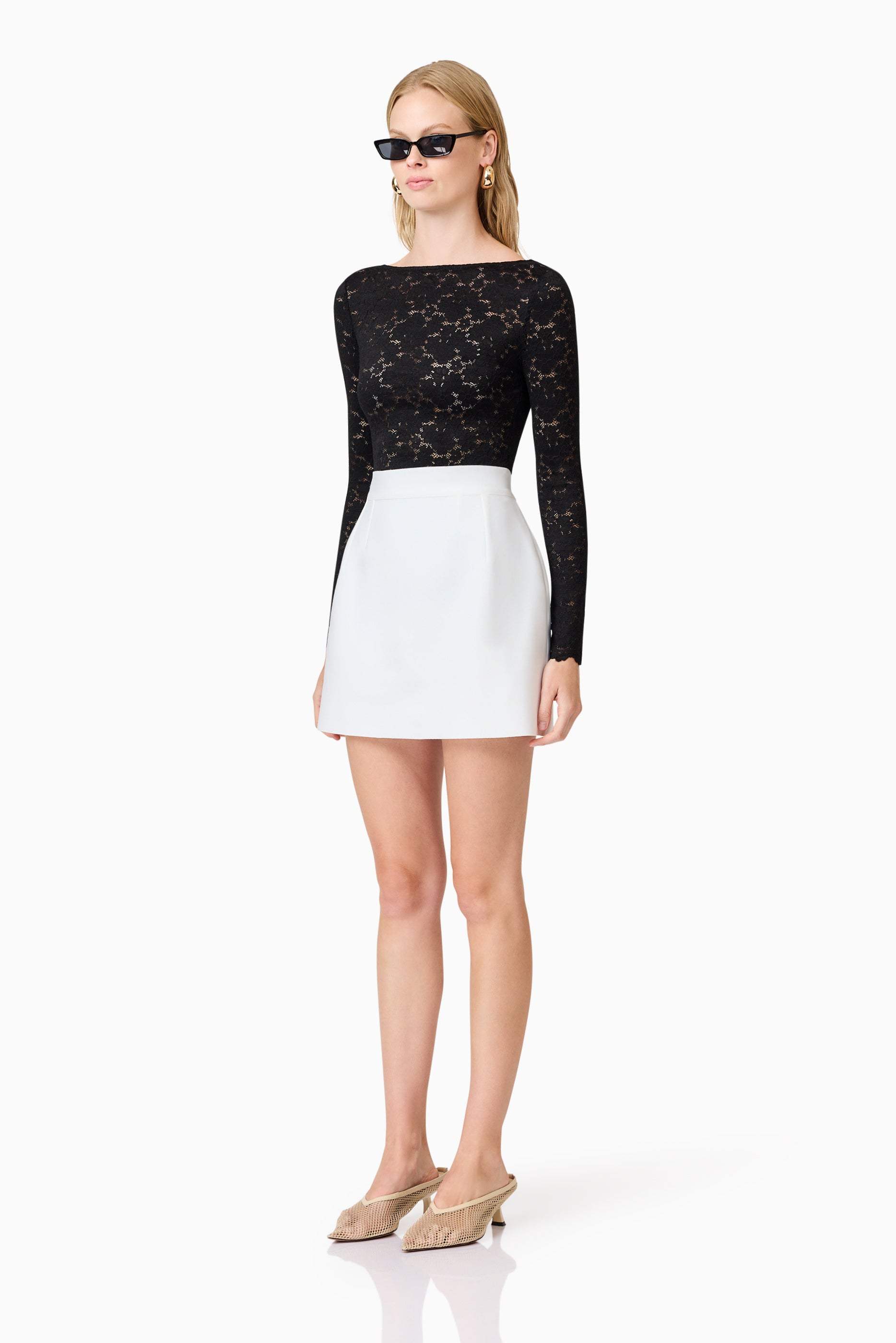 CURAAE Kira Stretch Lace Top In Black - Image 3