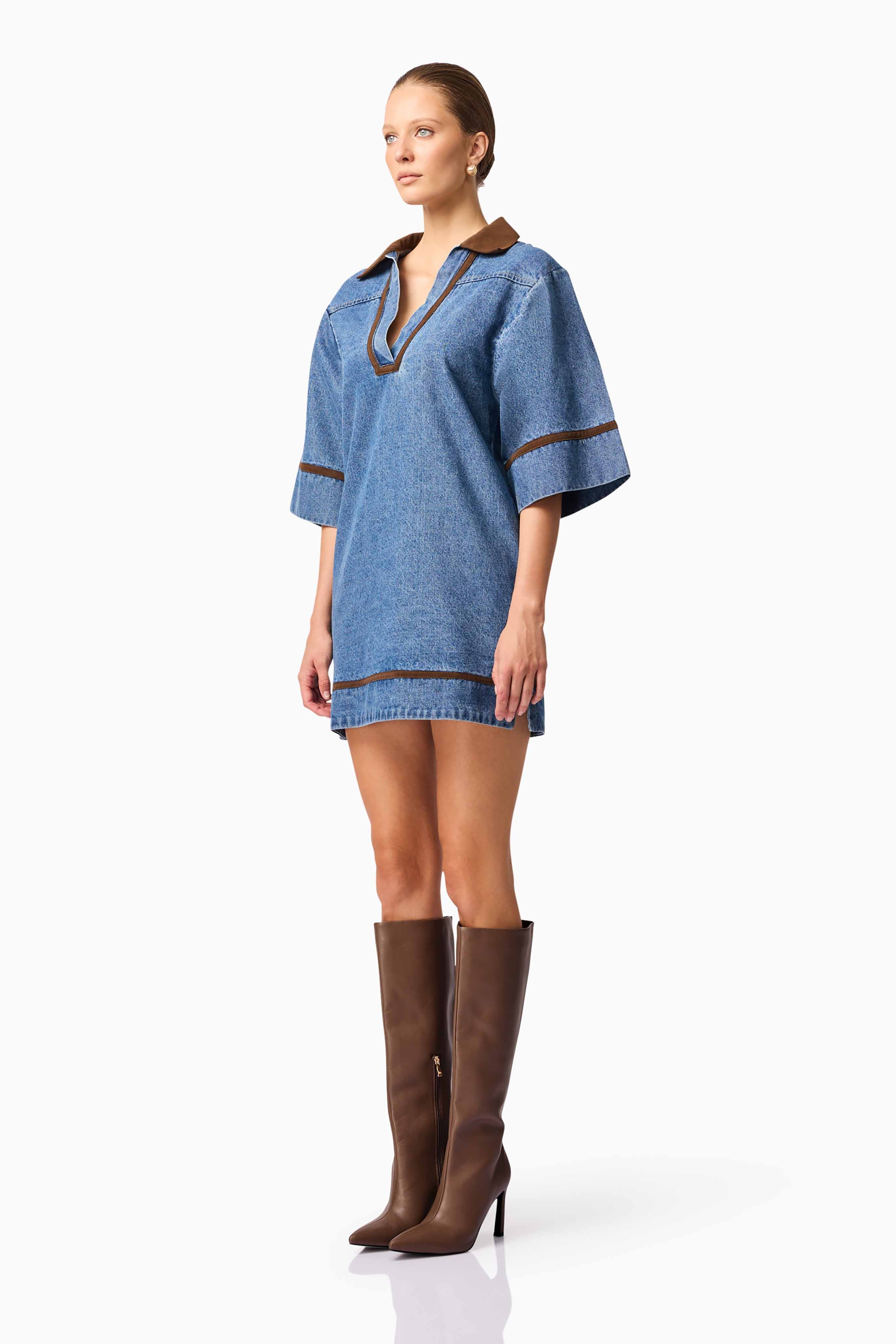 CURAAE Rhea Denim Shirt Dress - Image 3