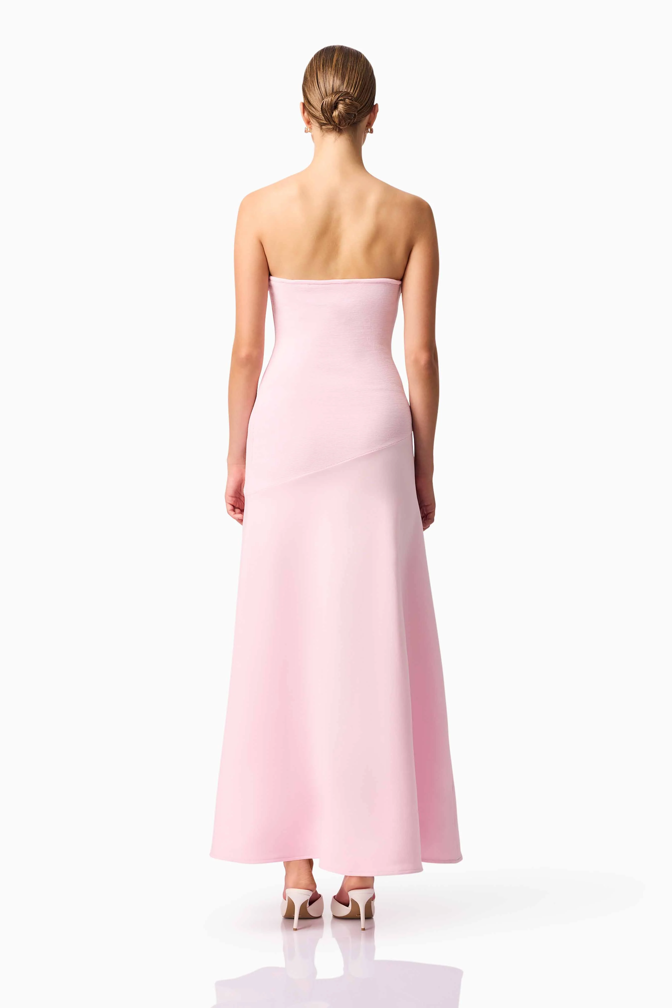 CURAAE Zahara Strapless Maxi Dress in Pink - Image 4