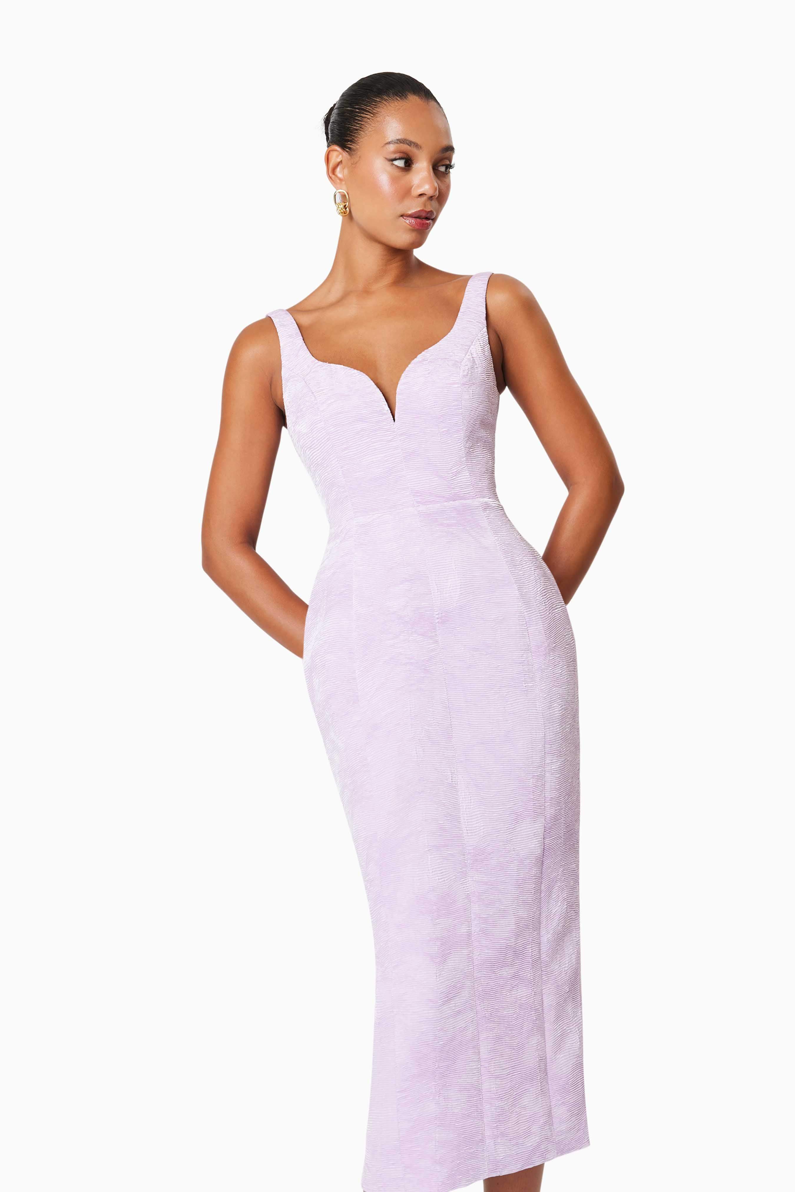 OMR x ELLIATT: Dasher Eventwear Midi Dress In Purple - Image 2