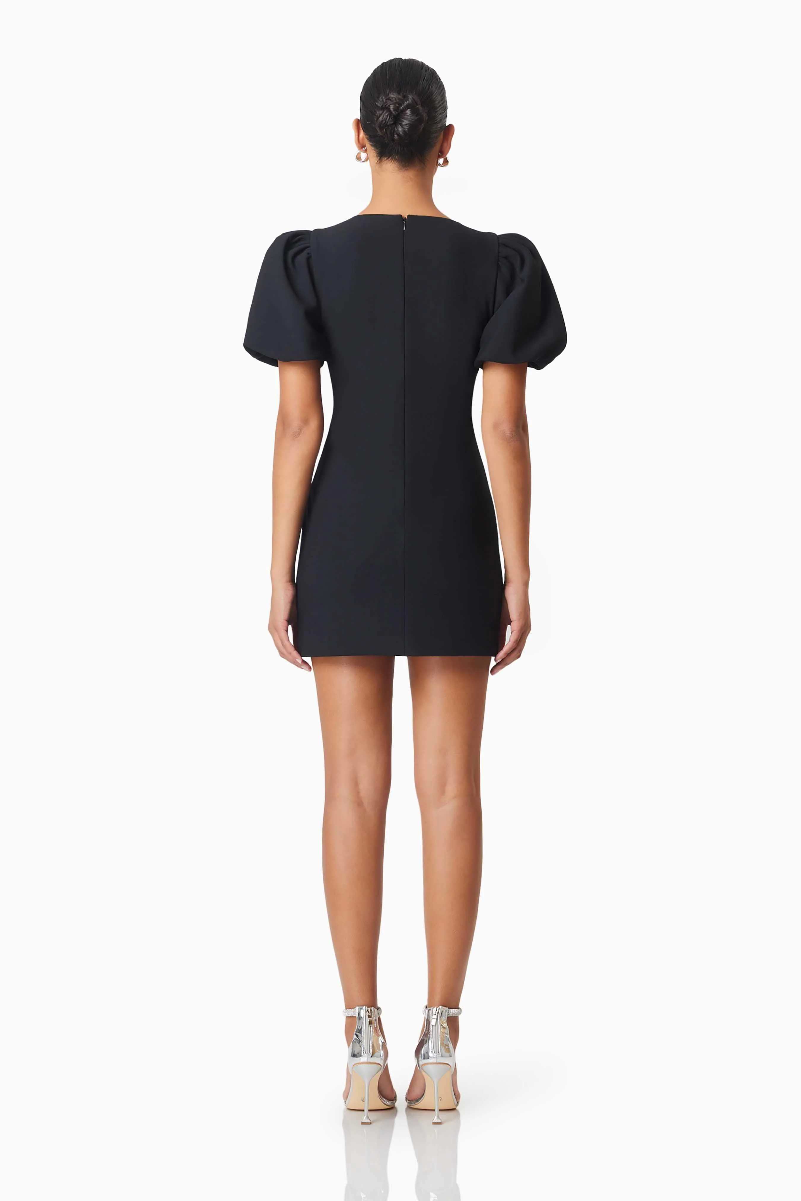 Delia Diamante Mini Dress In Black - Image 5