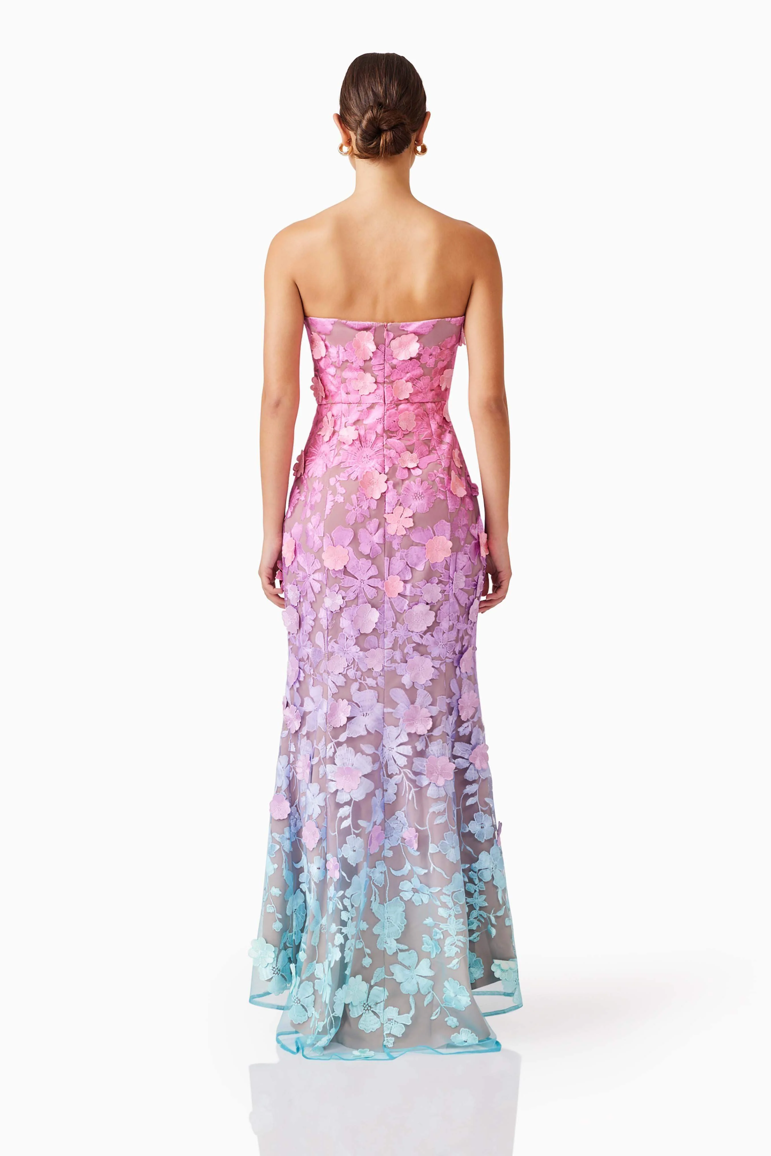 Elle Gown in Pink & Blue Ombre - Image 5