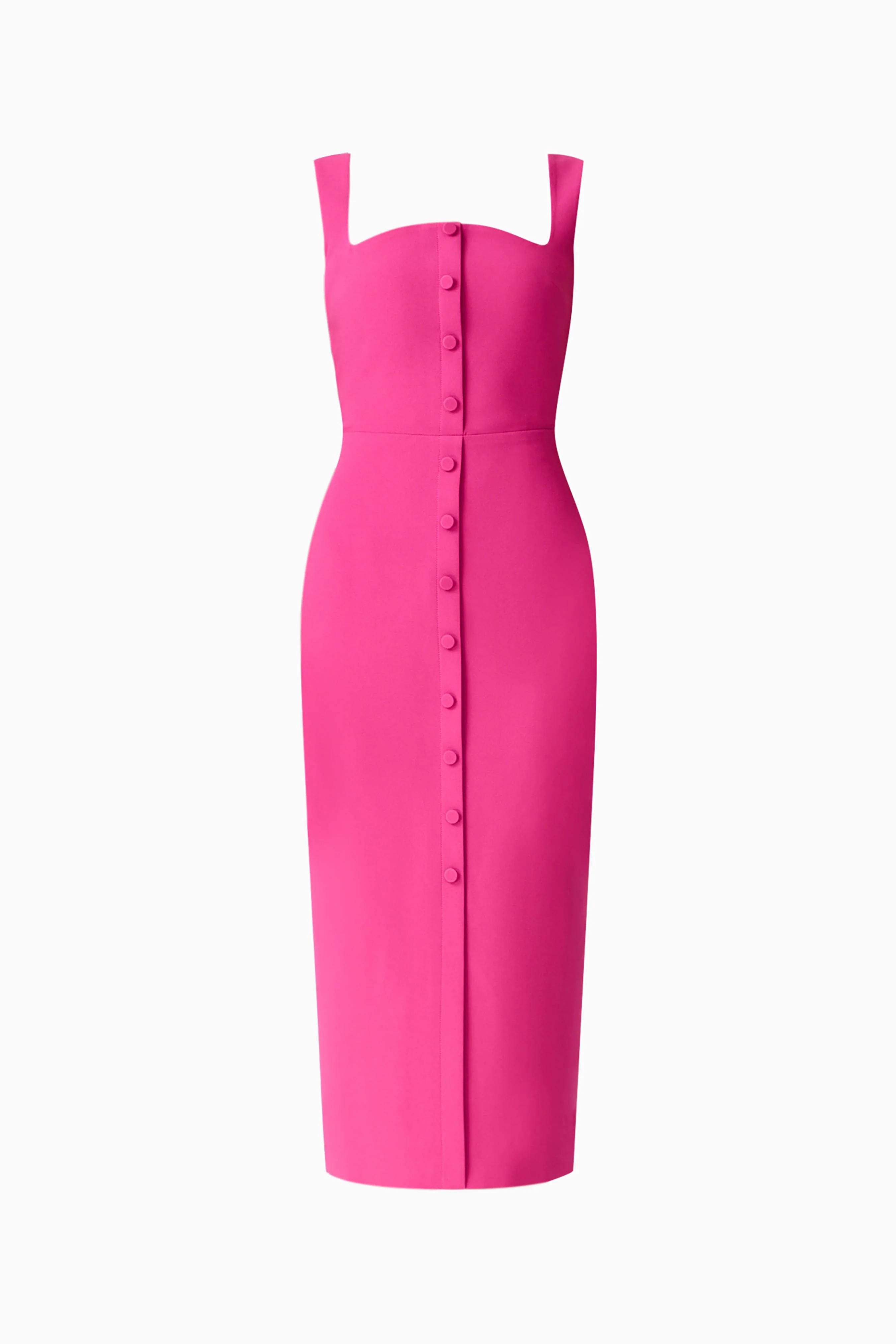 Elva Fitted Midi Dress in Pink - Image 8