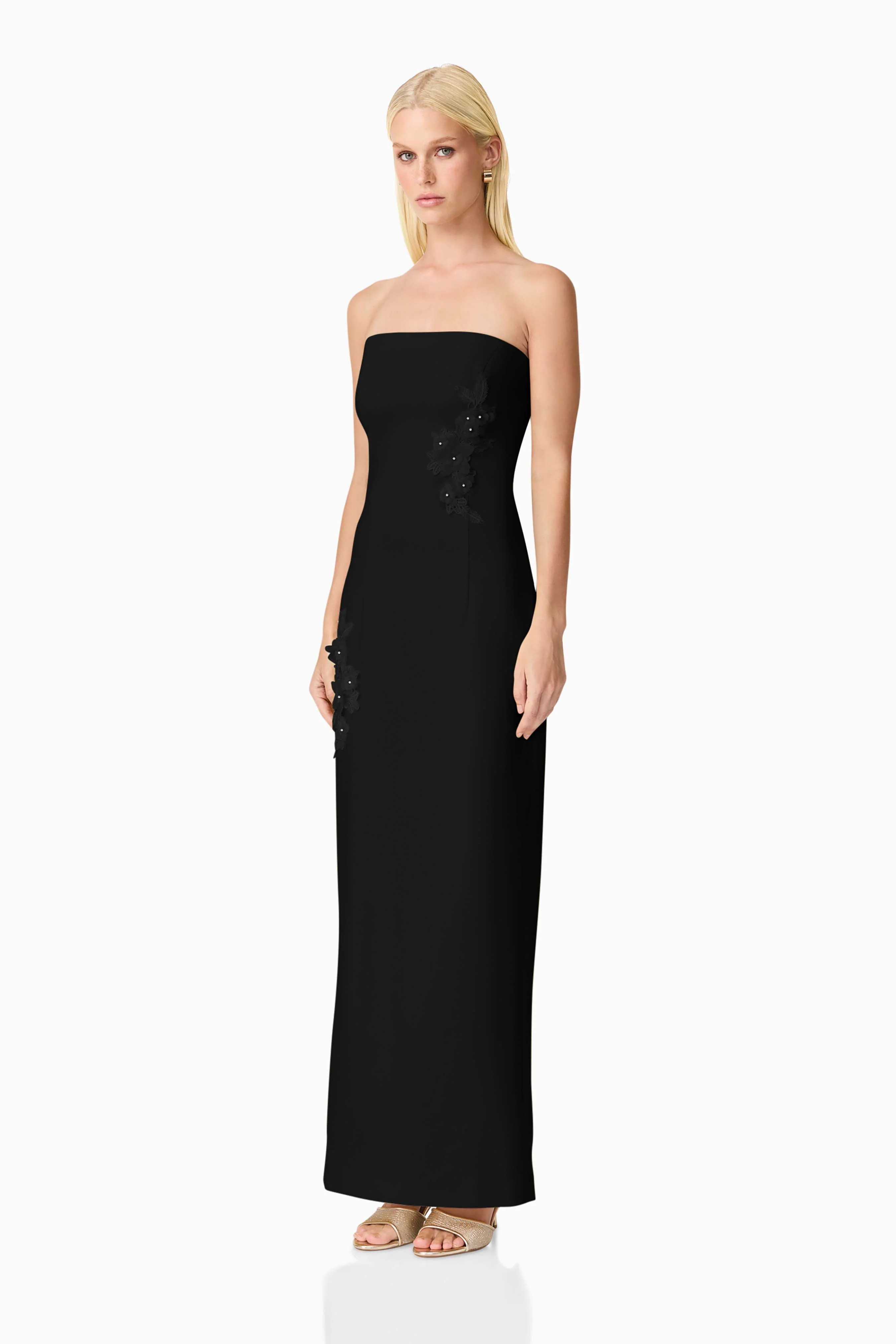 Evee Strapless Maxi Dress in Black - Image 3
