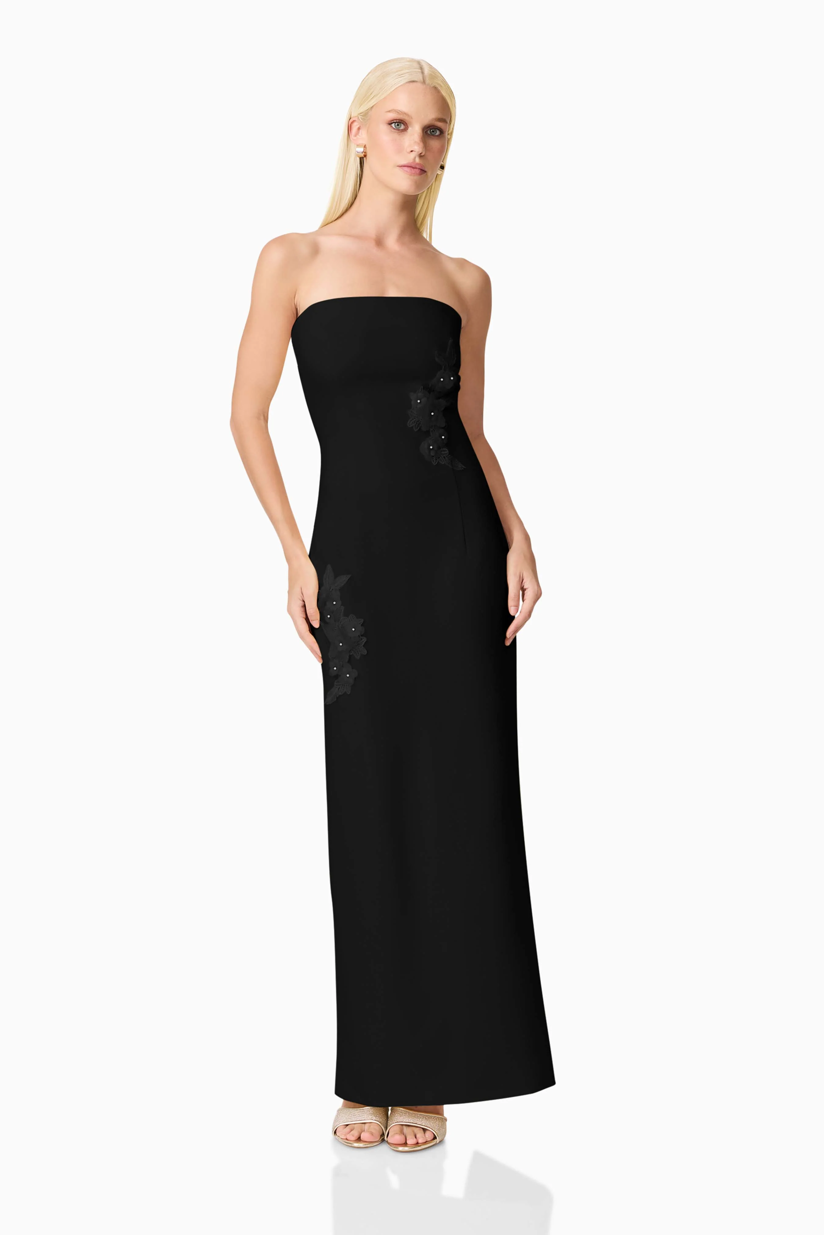 Evee Strapless Maxi Dress in Black - Image 4