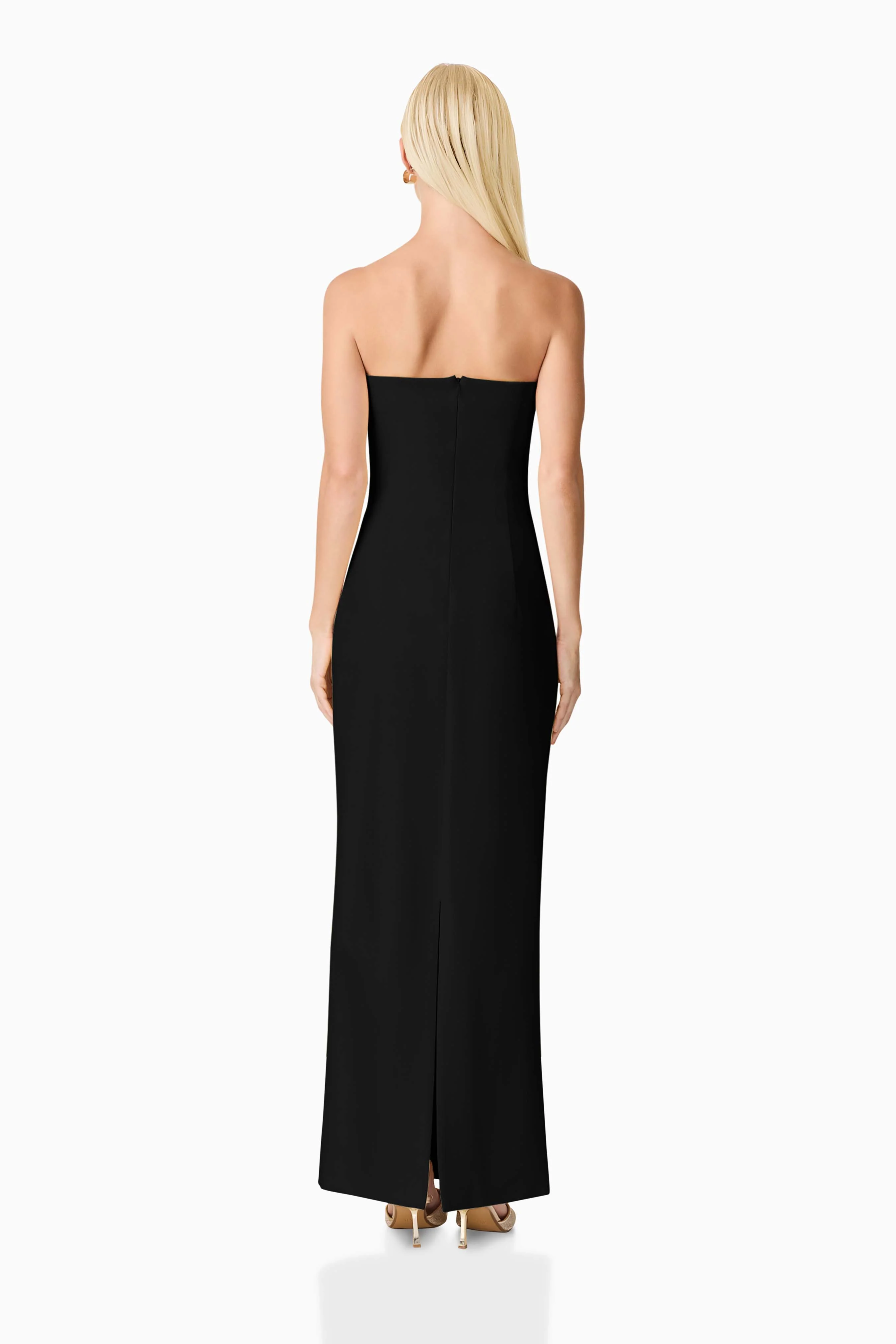 Evee Strapless Maxi Dress in Black - Image 5