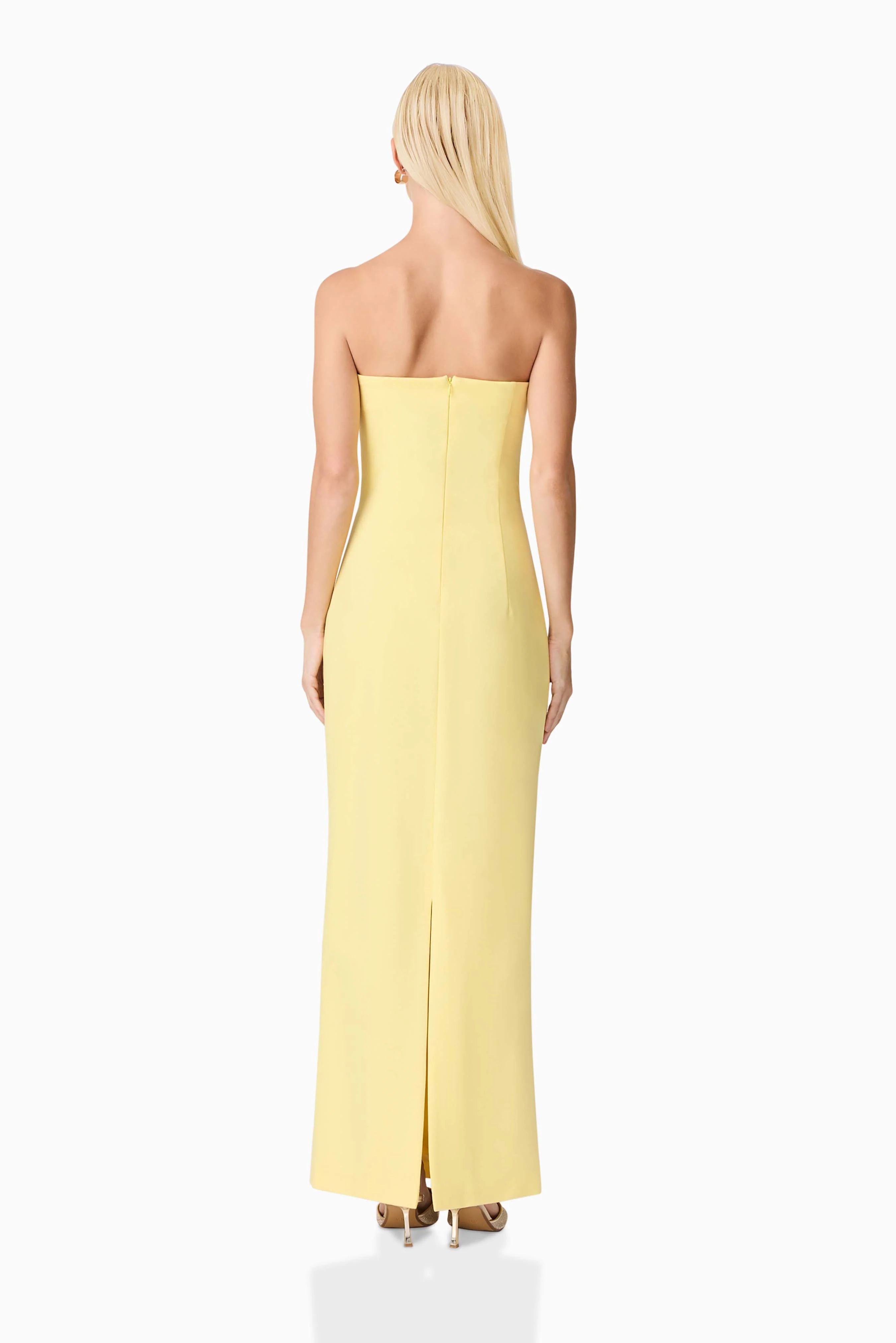 Evee Strapless Maxi Dress in Yellow - Image 6