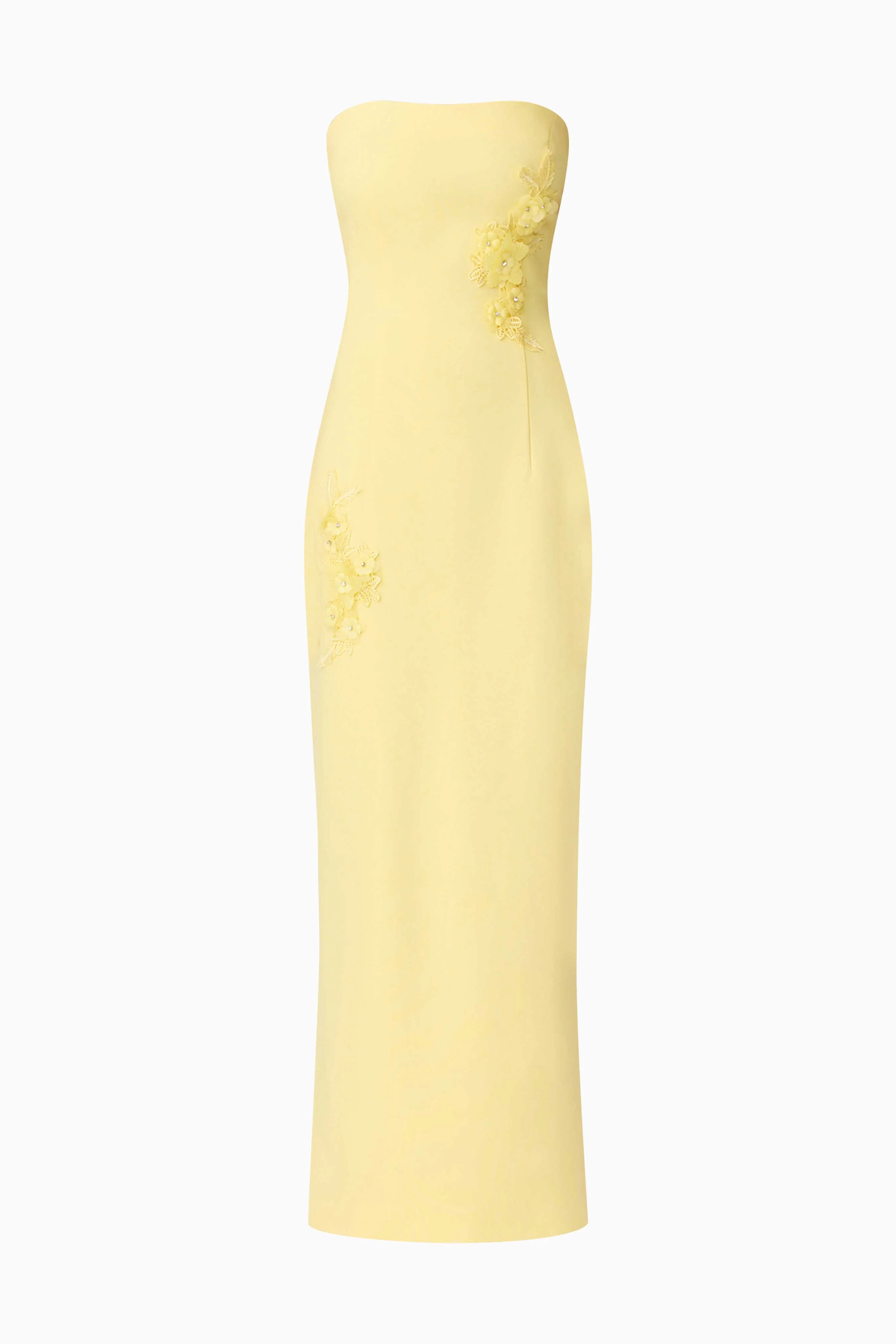 Evee Strapless Maxi Dress in Yellow - Image 9