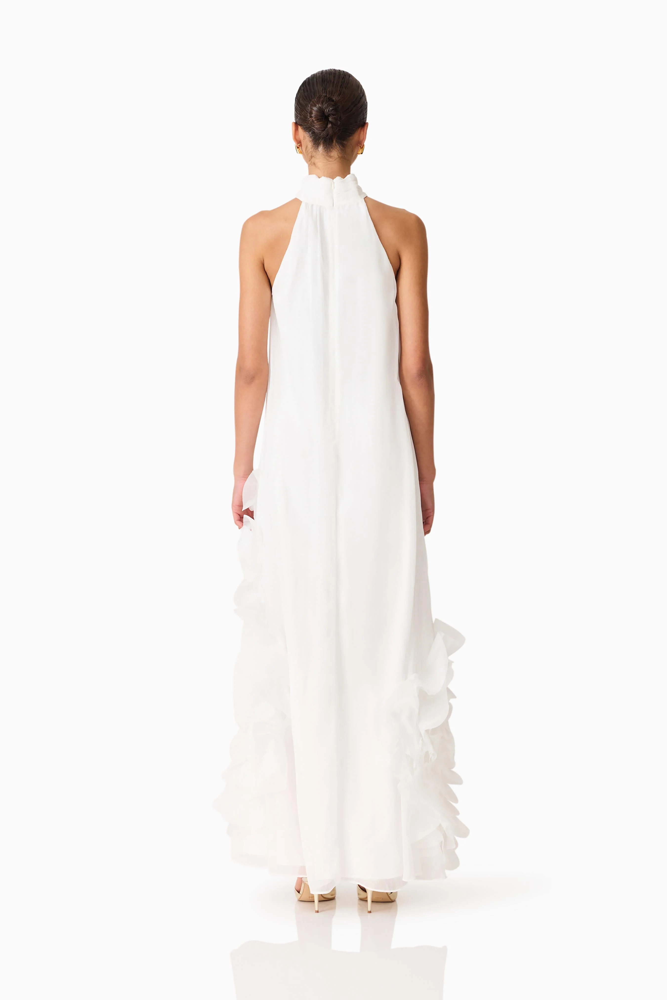 Evelin Halter Gown in White - Image 5